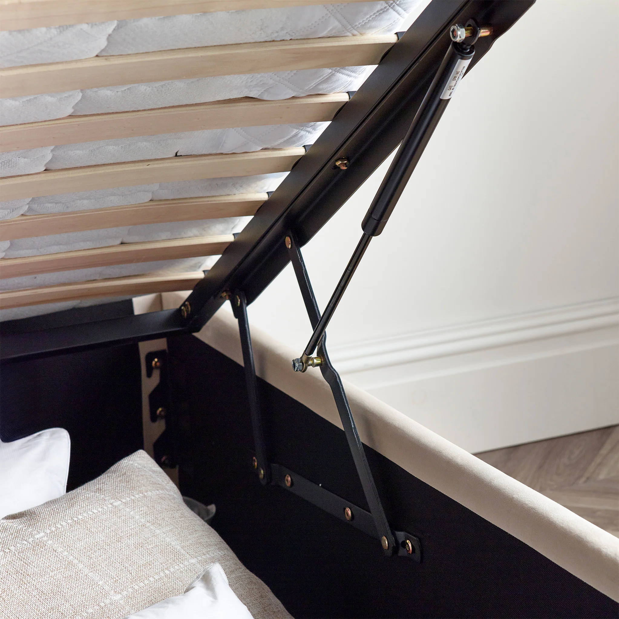 Sailsbury Velvet Ottoman Storage Bed Frame - Image 4