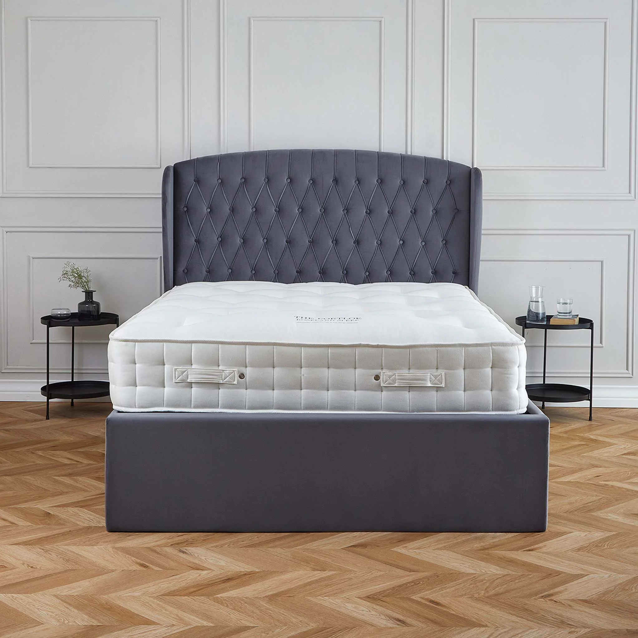 Sailsbury Velvet Ottoman Storage Bed Frame - Image 9