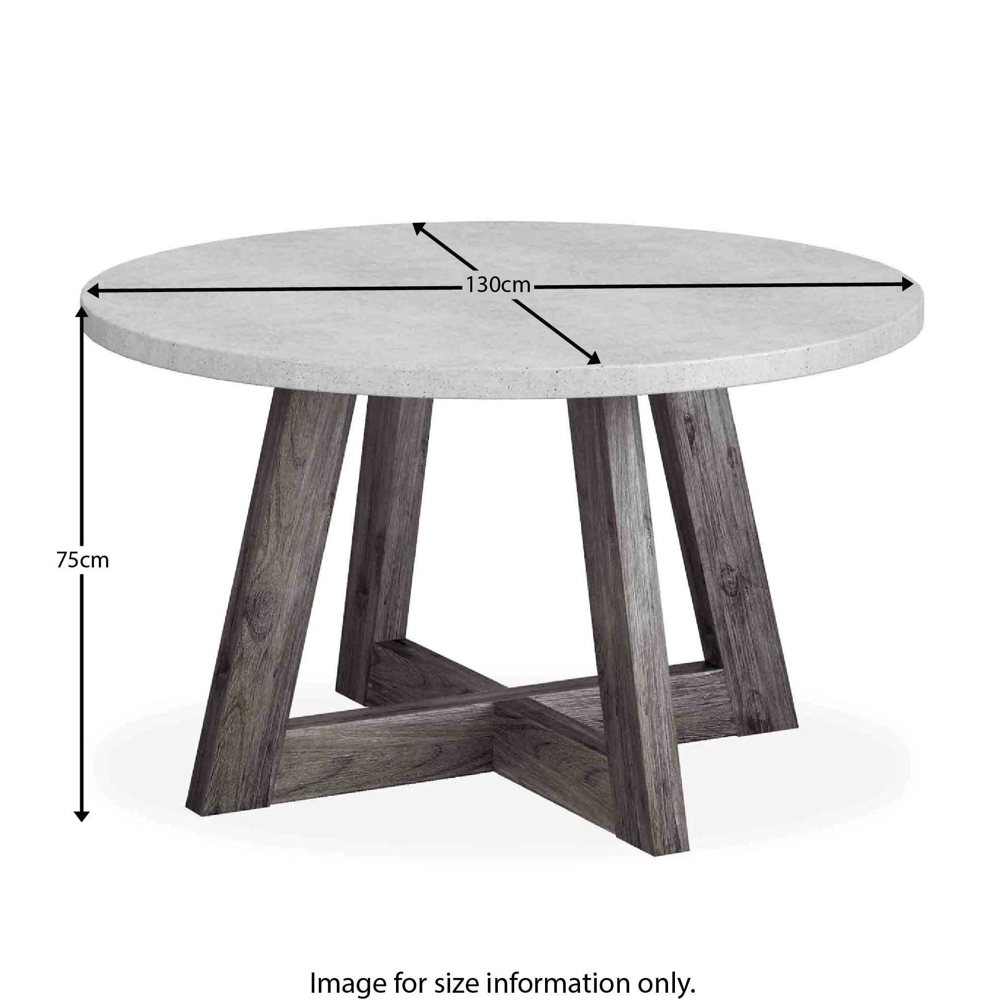 Saltaire Grey Round Dining Table - Image 4