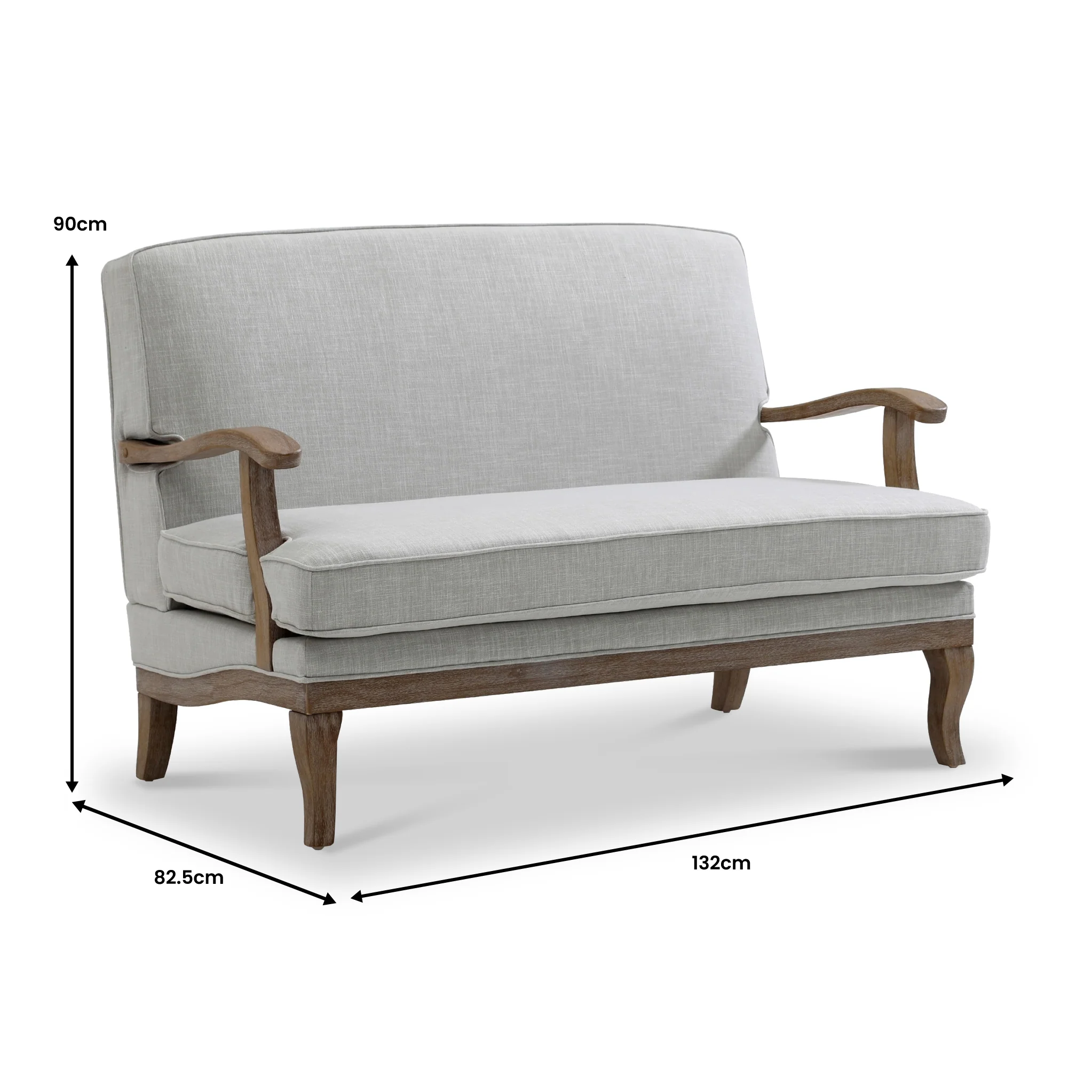 Sandringham Linen 2 Seater Sofa - Image 9