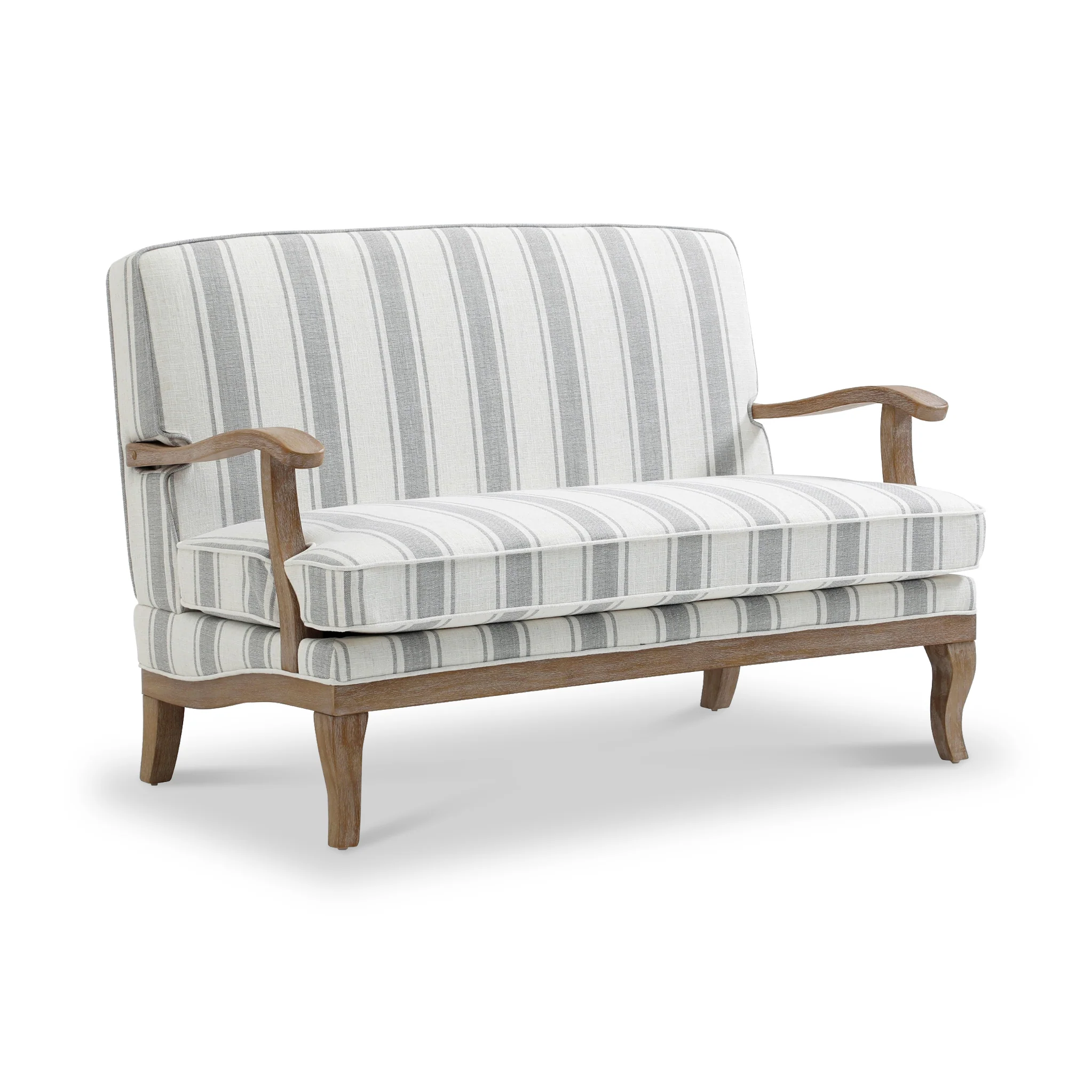 Sandringham Striped Linen 2 Seater Sofa - Image 4