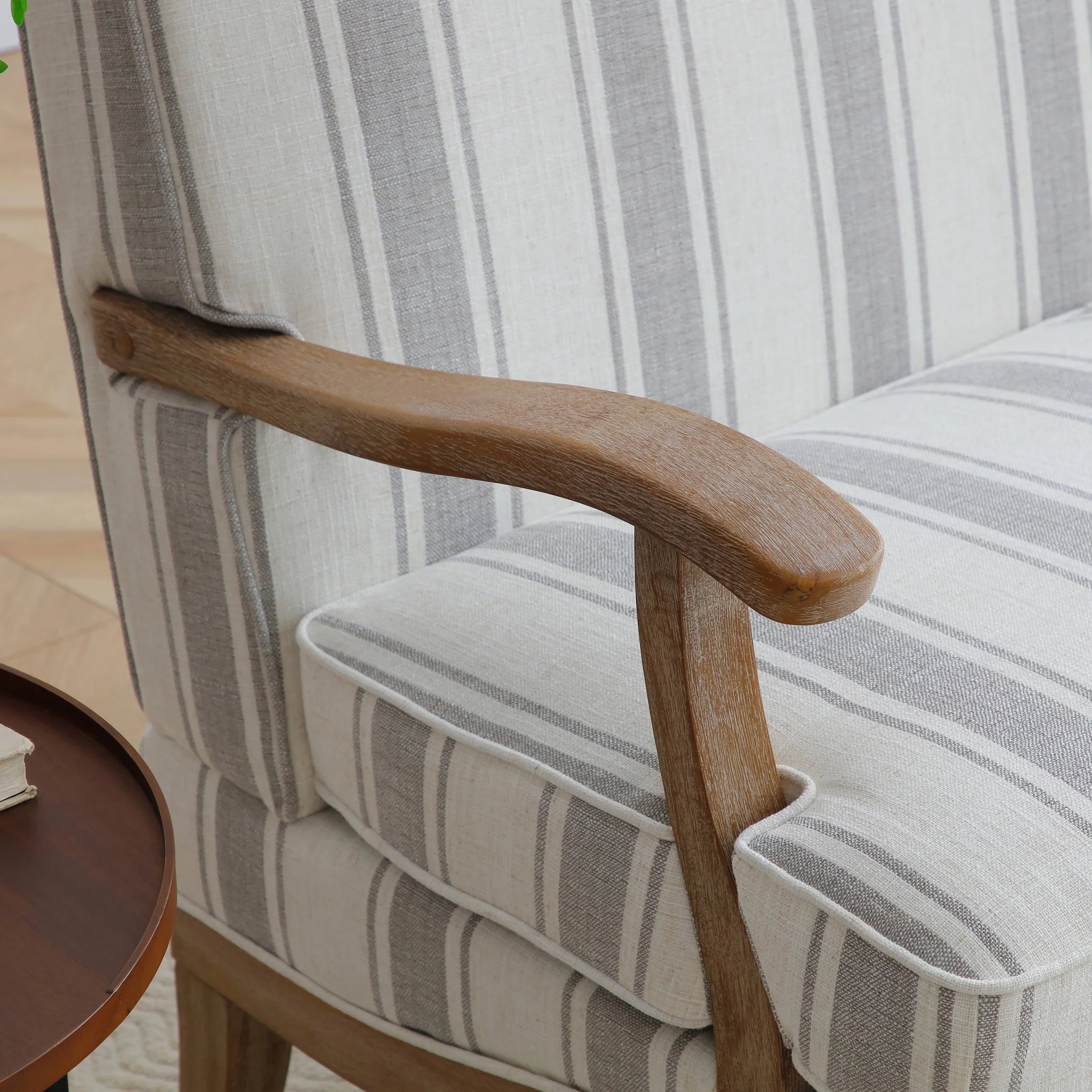Sandringham Striped Linen 2 Seater Sofa - Image 5