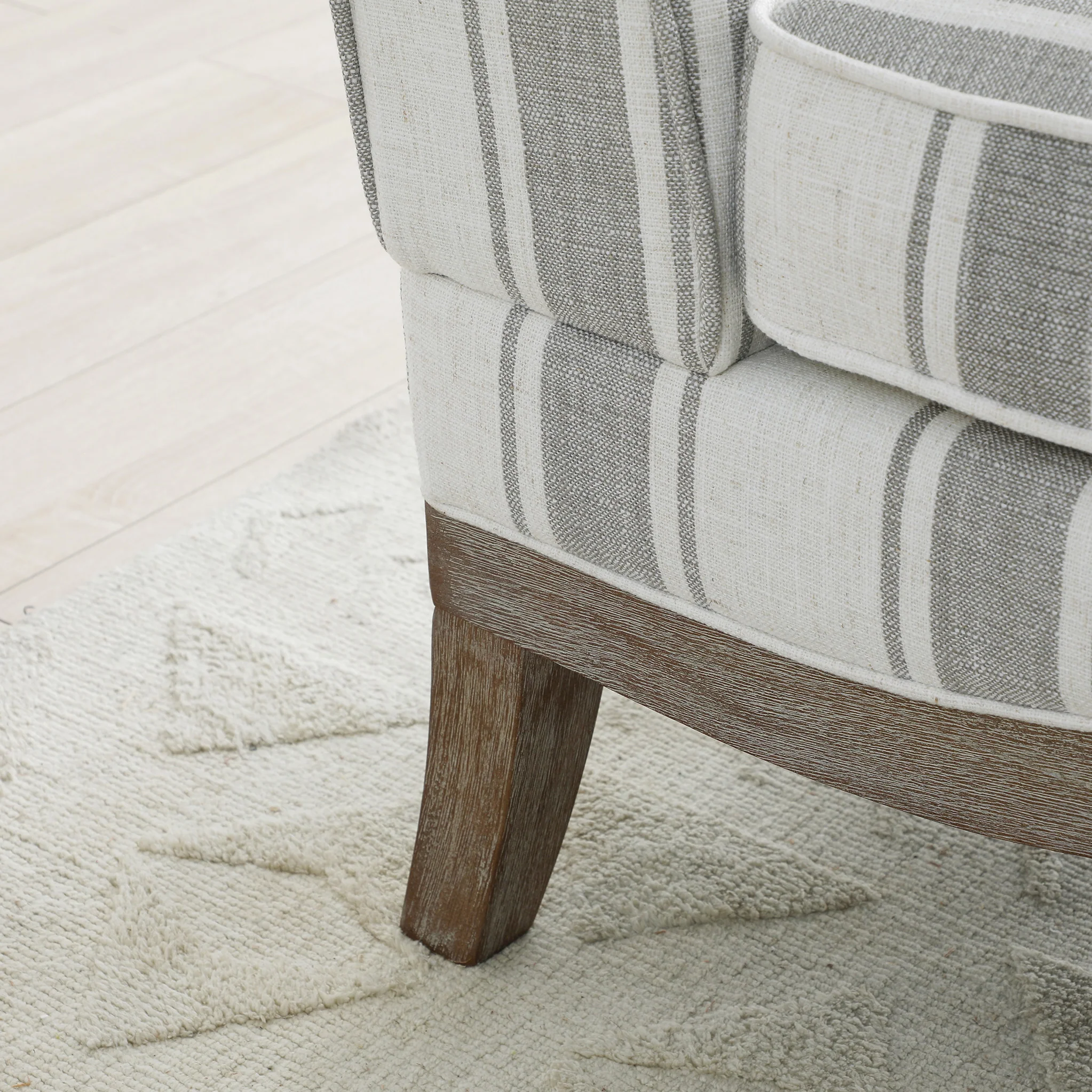 Sandringham Striped Linen Accent Chair - Image 8