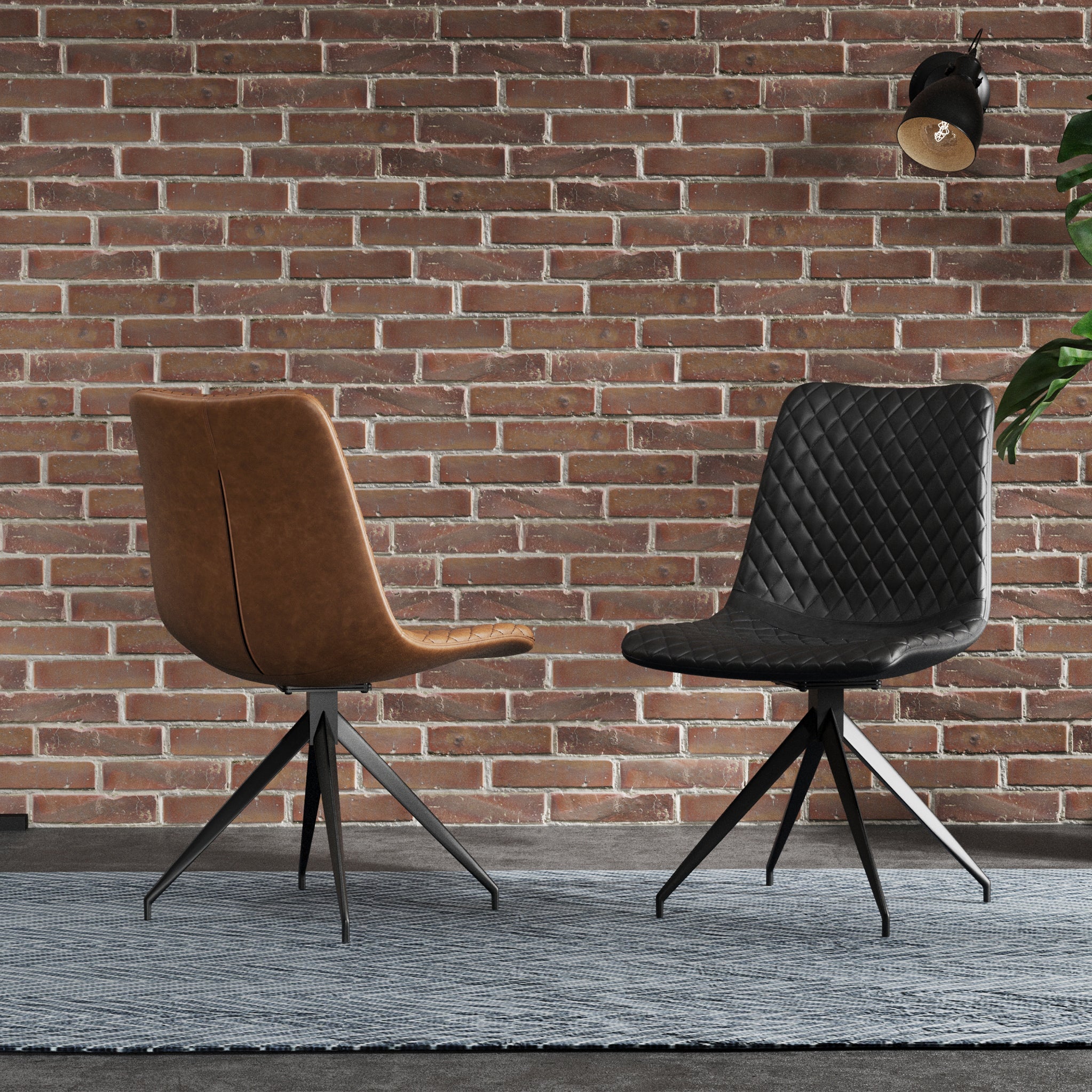Saunder Faux Leather Swivel Dining Chair - Image 9