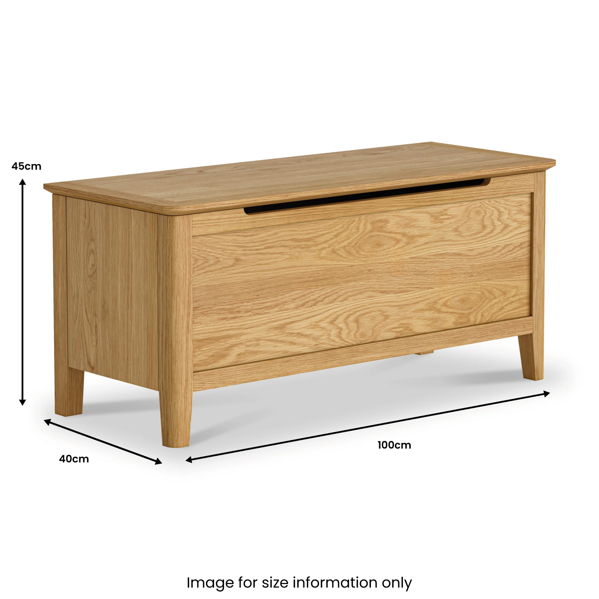 Saxon Oak Blanket Box - Image 6