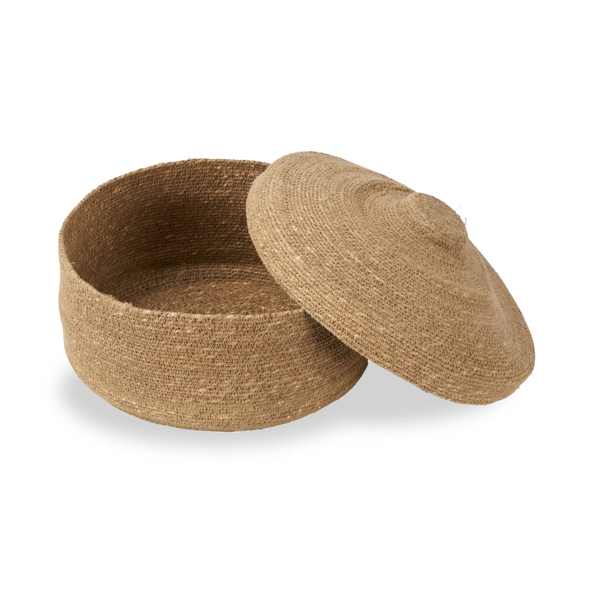 Seagrass Natural Lidded Round Basket - Image 7