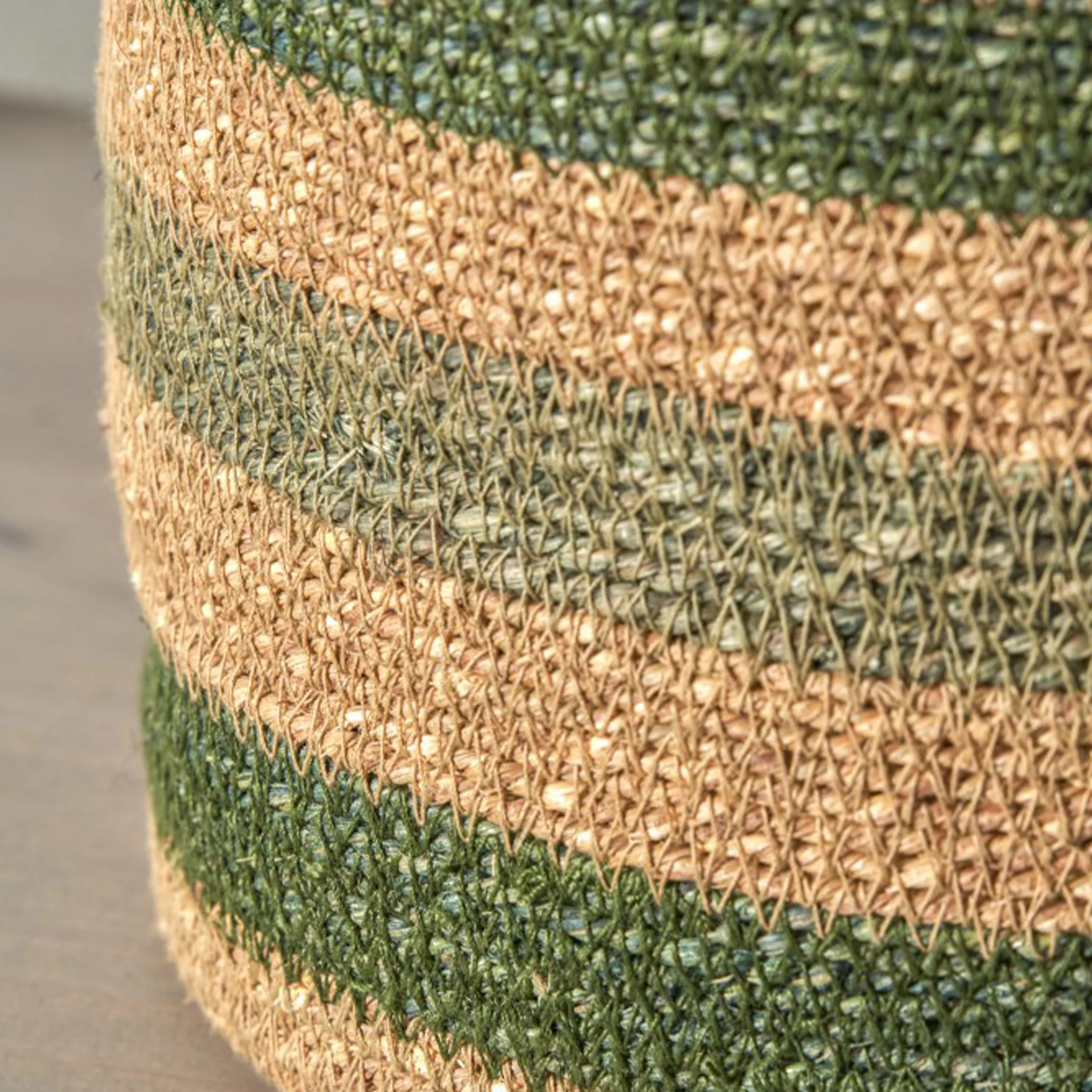 Seagrass Stripe Round Basket - Image 10