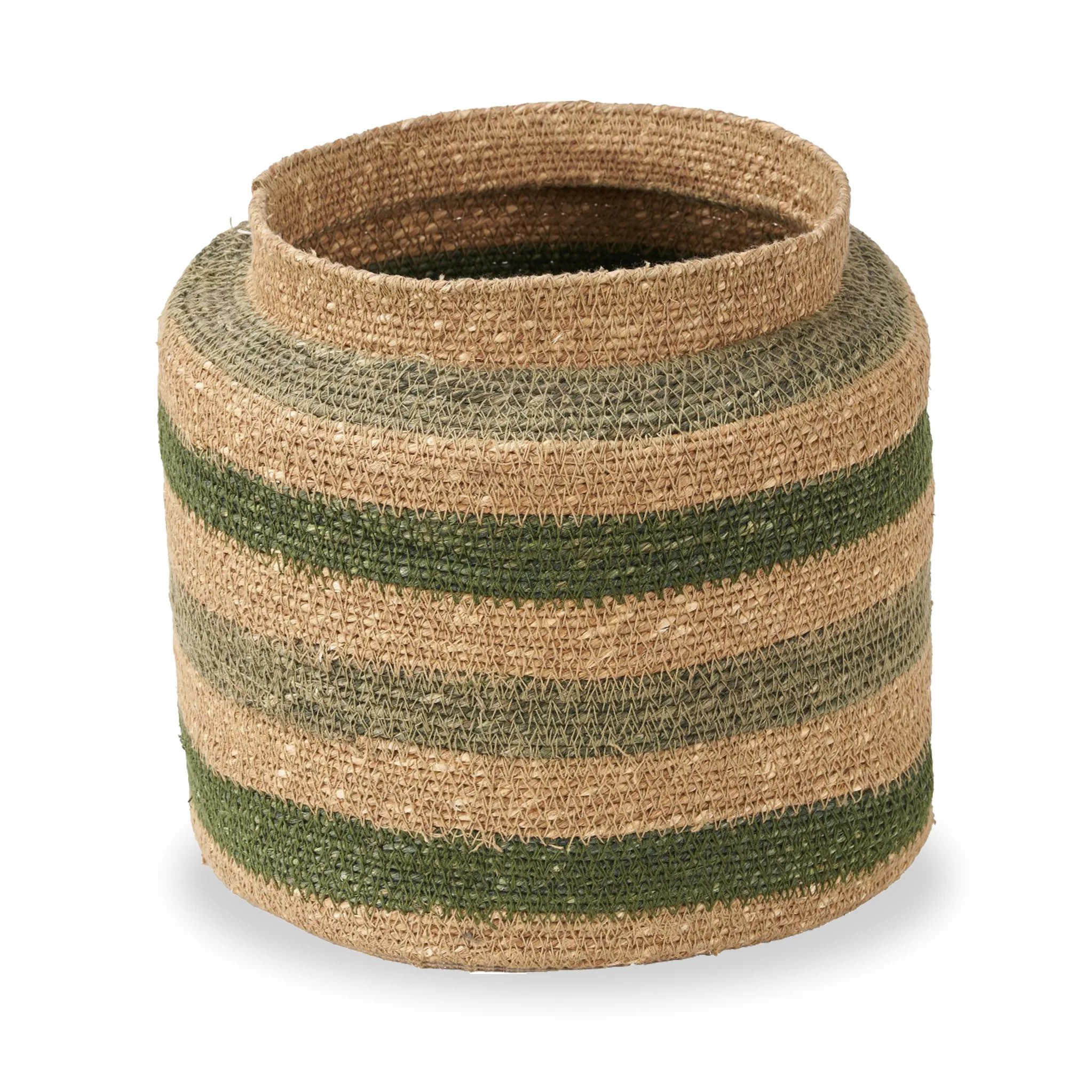 Seagrass Stripe Round Basket - Image 11