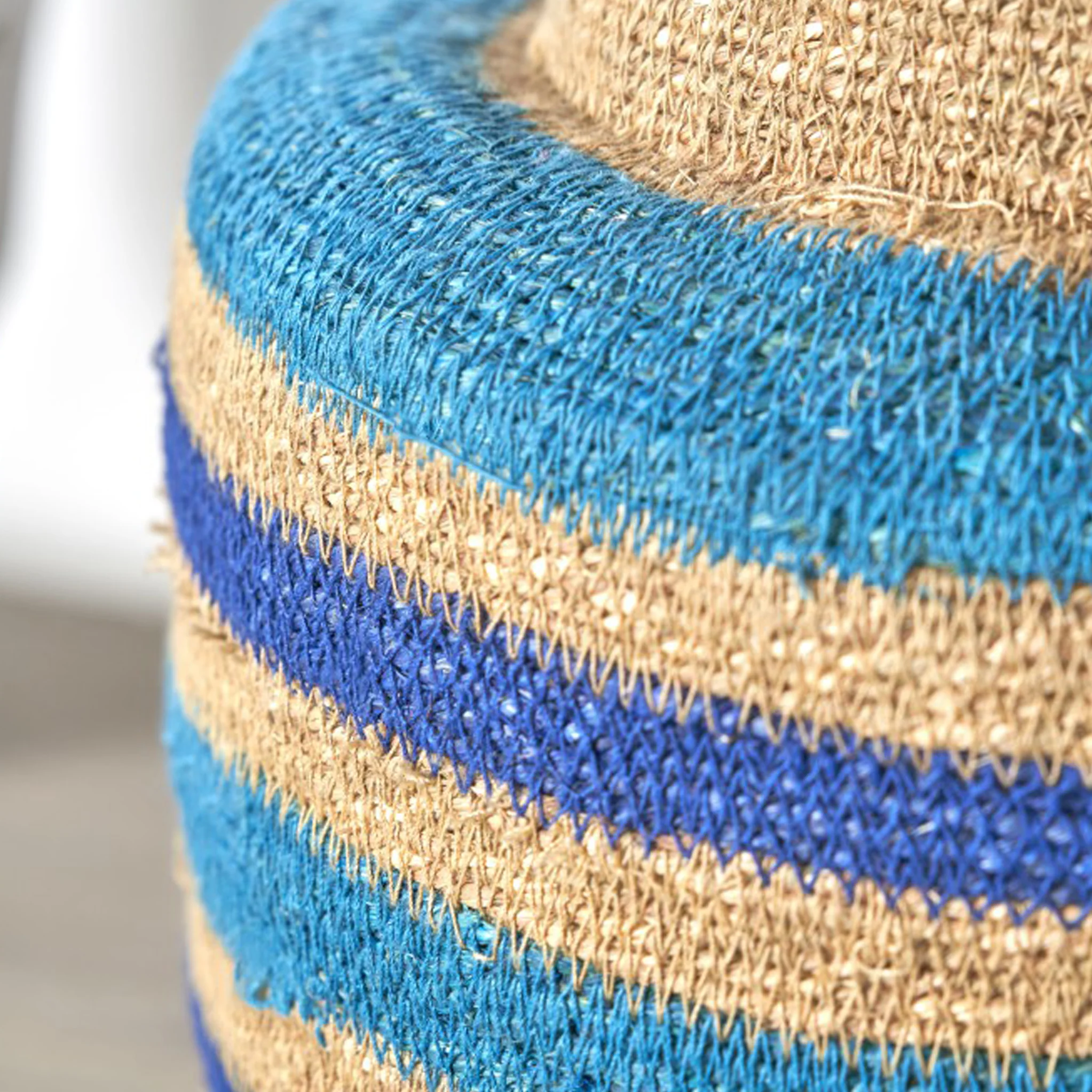 Seagrass Stripe Round Basket - Image 4