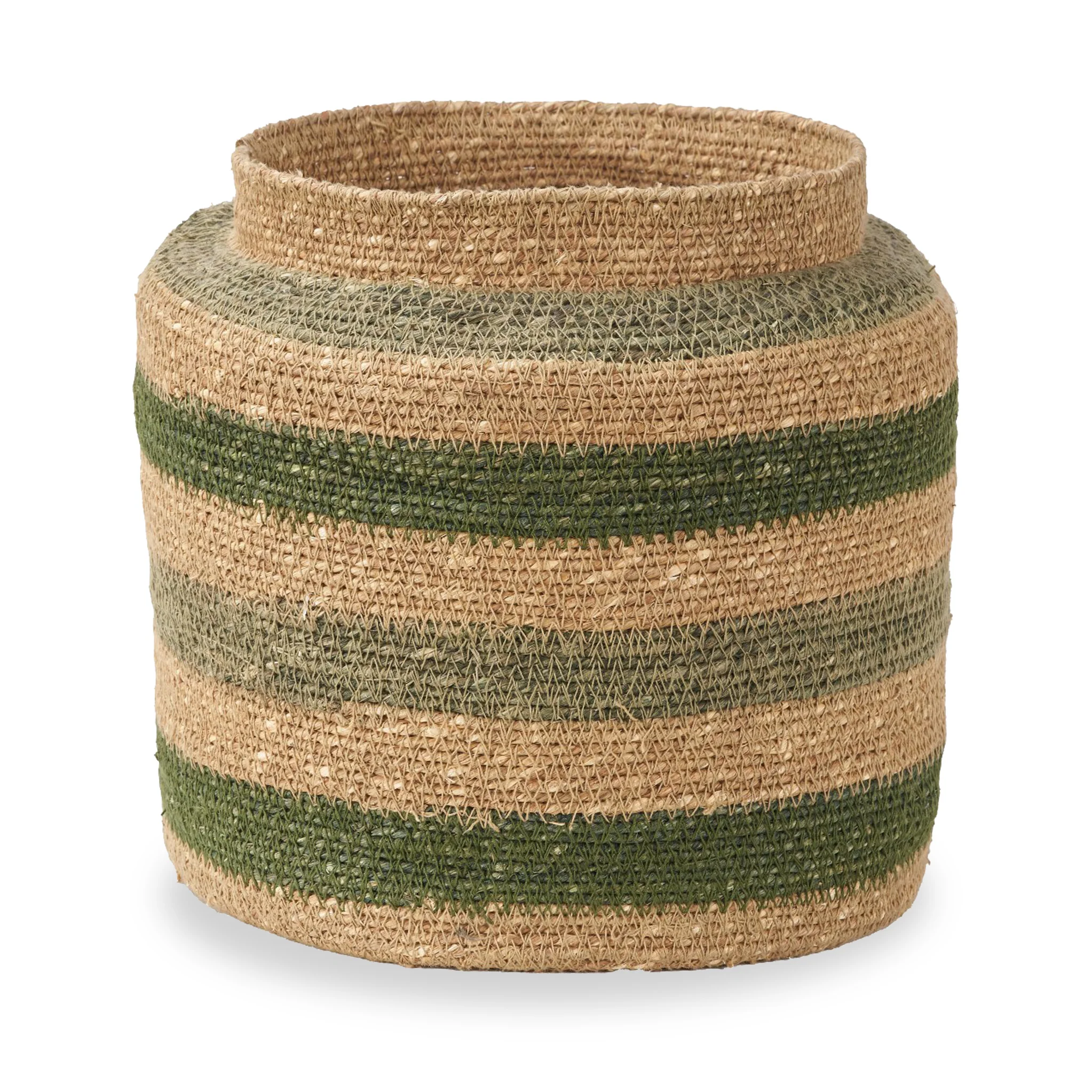 Seagrass Stripe Round Basket - Image 6