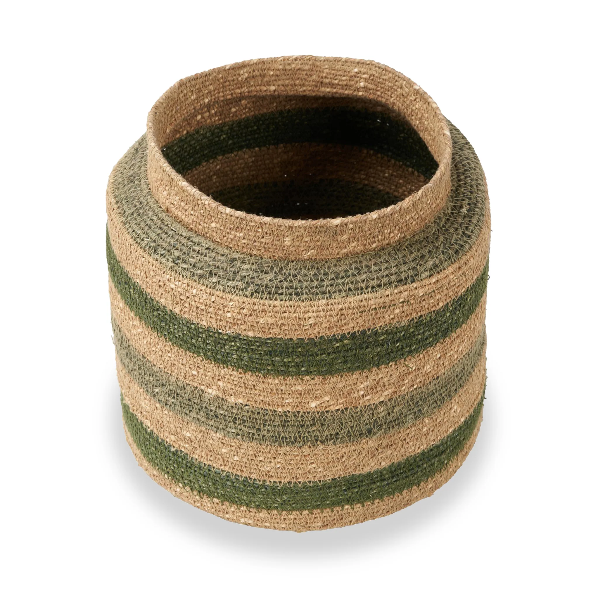 Seagrass Stripe Round Basket - Image 8