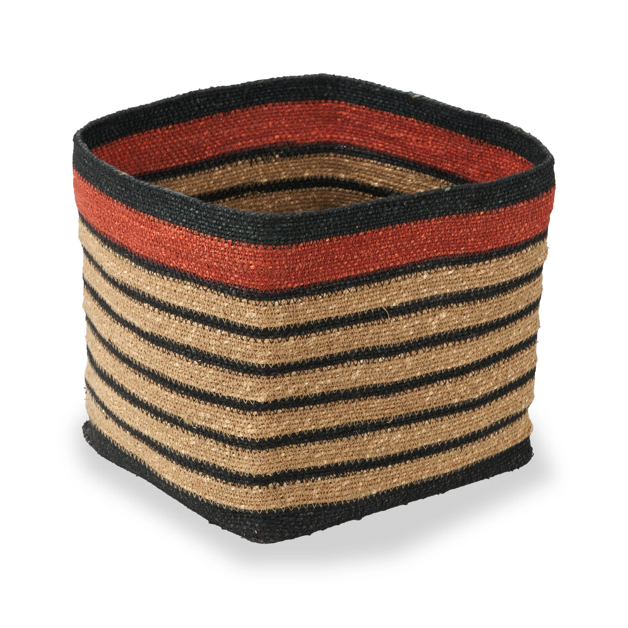Seagrass Stripe Square Basket - Image 3