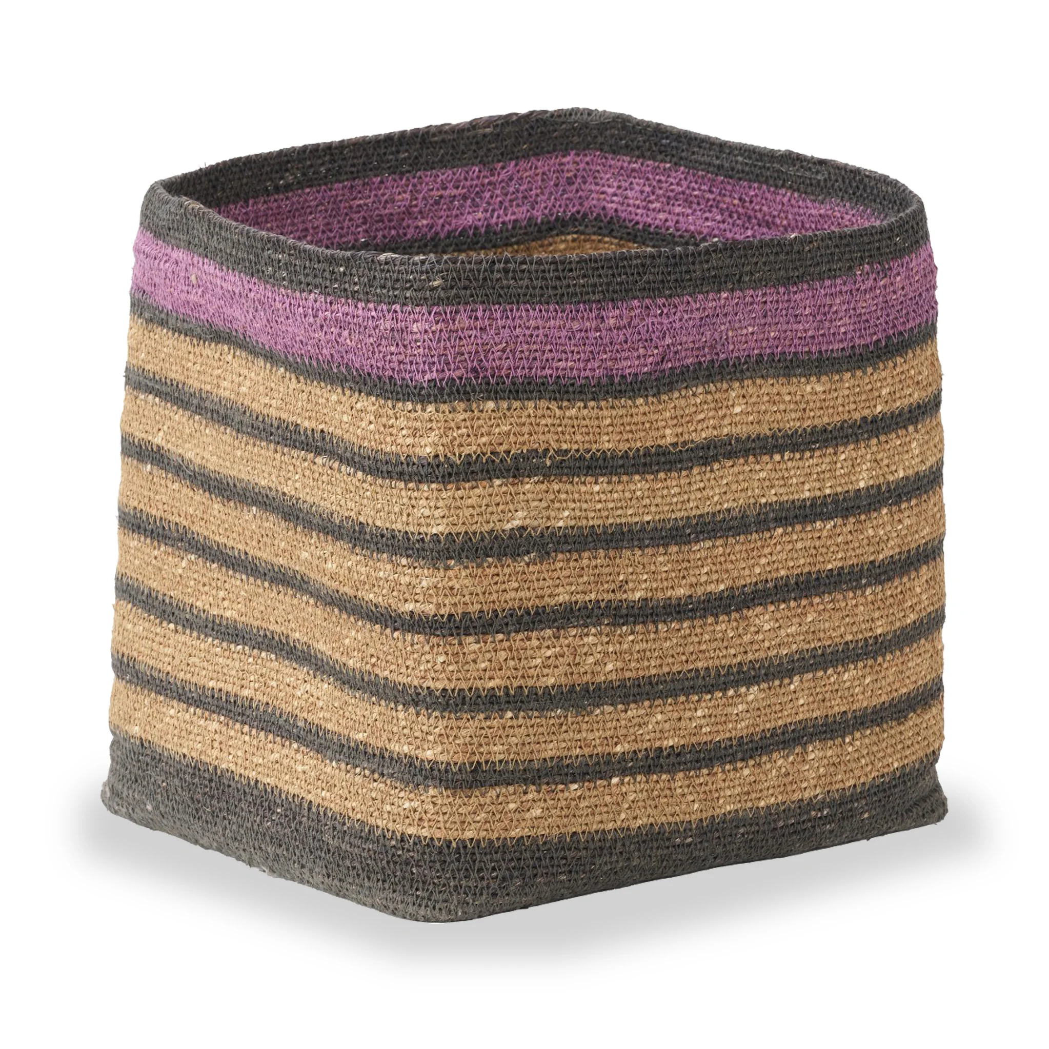 Seagrass Stripe Square Basket - Image 5