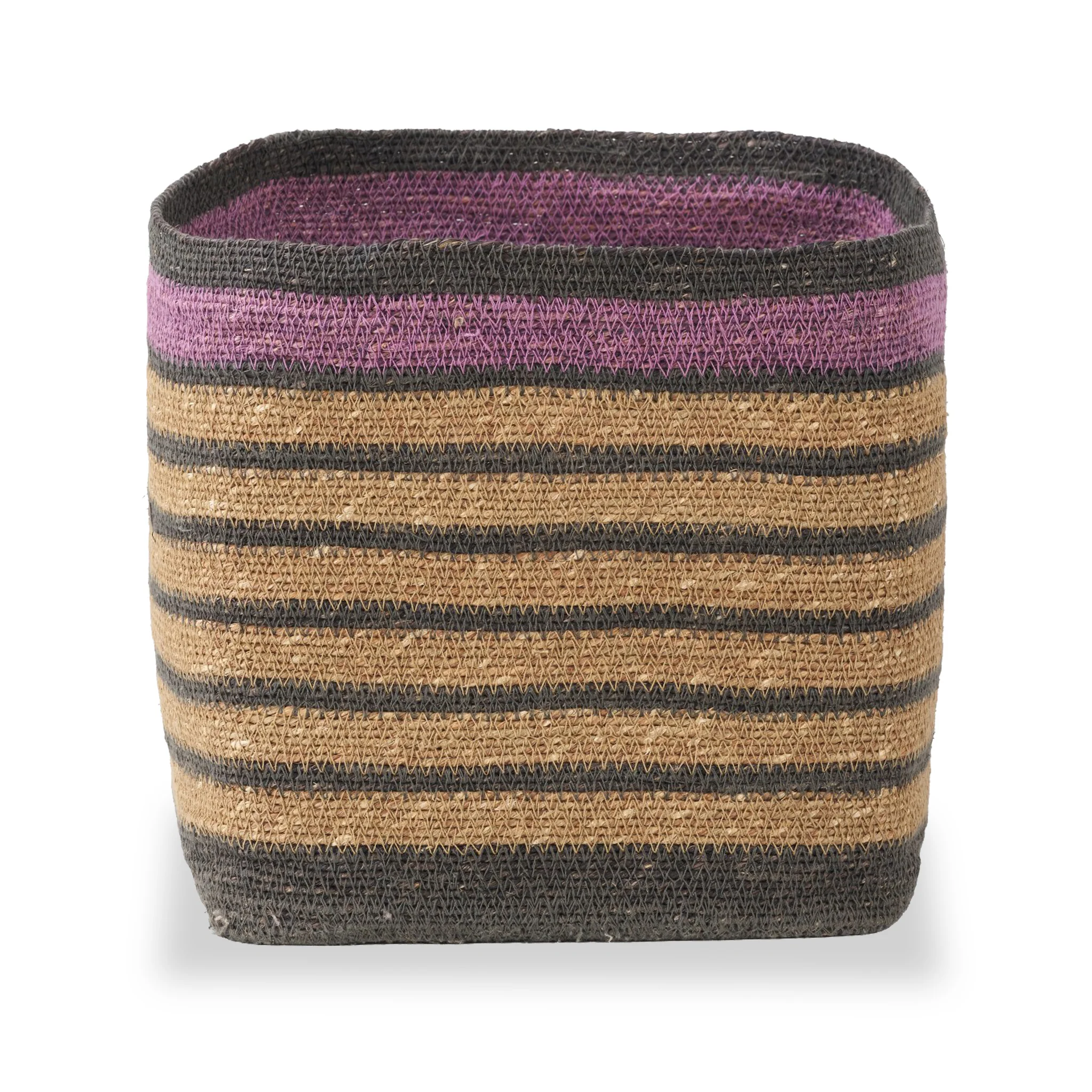 Seagrass Stripe Square Basket - Image 7