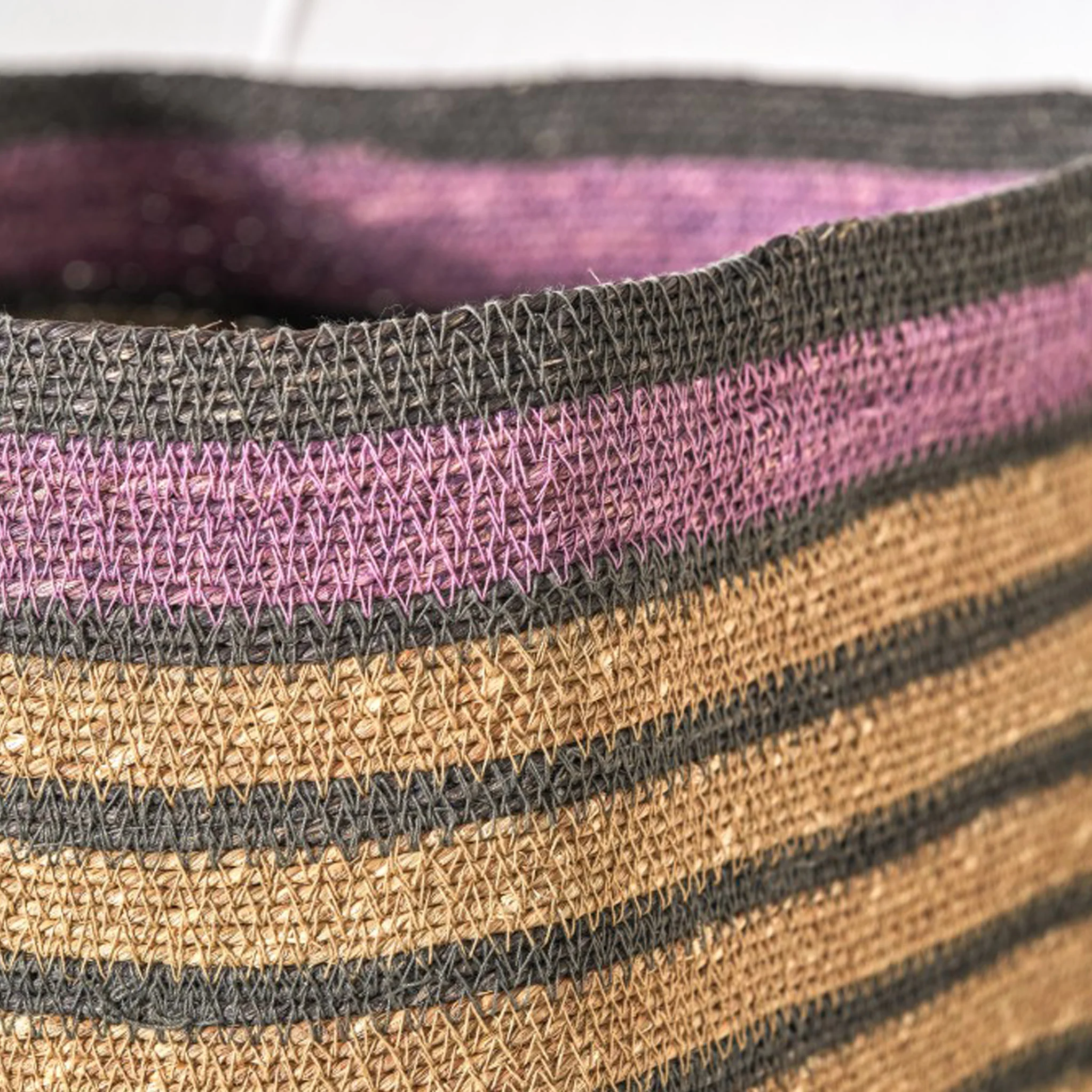 Seagrass Stripe Square Basket - Image 8