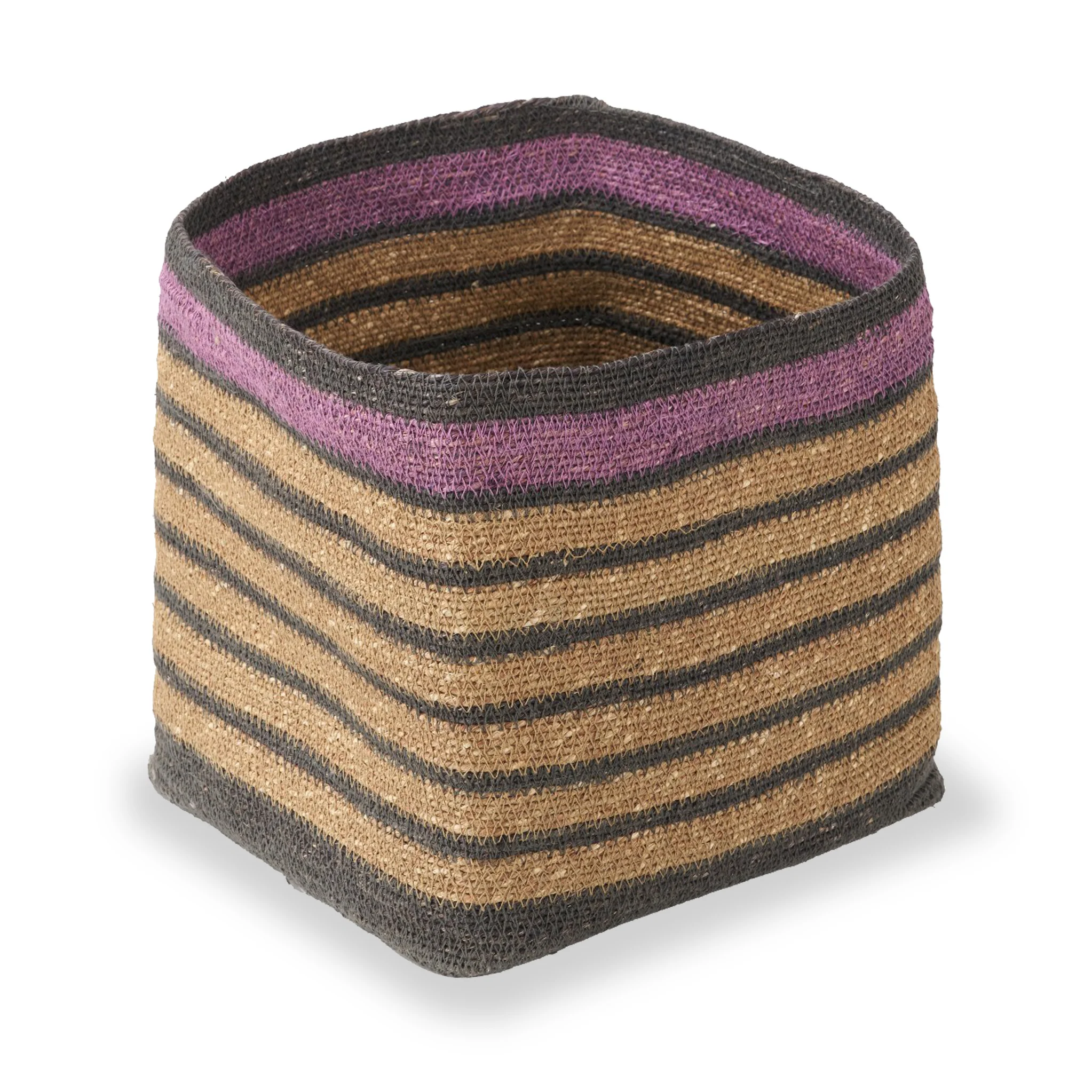 Seagrass Stripe Square Basket - Image 9