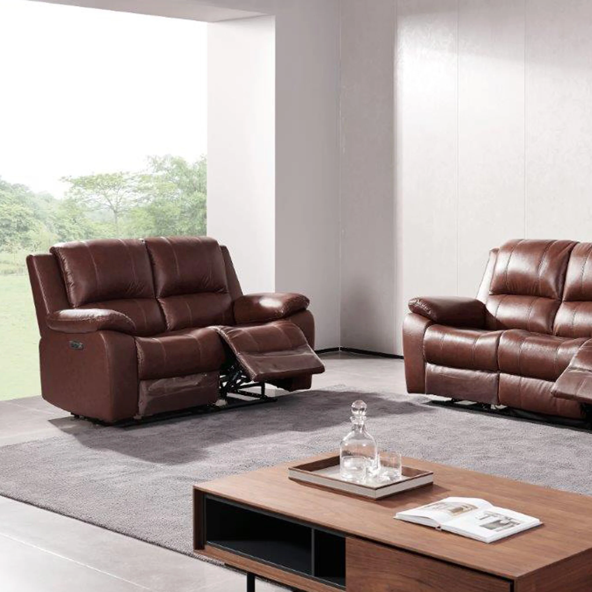 Selma Leather Power Recliner 2 Seater Sofa - Image 3