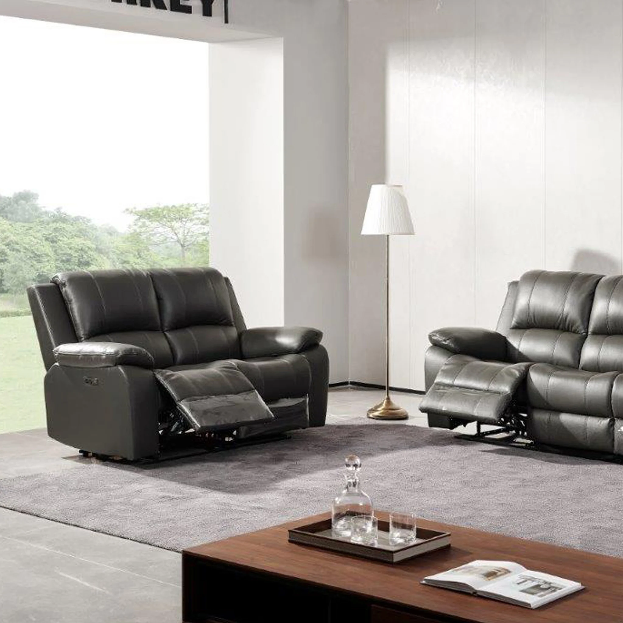 Selma Leather Power Recliner 2 Seater Sofa - Image 8