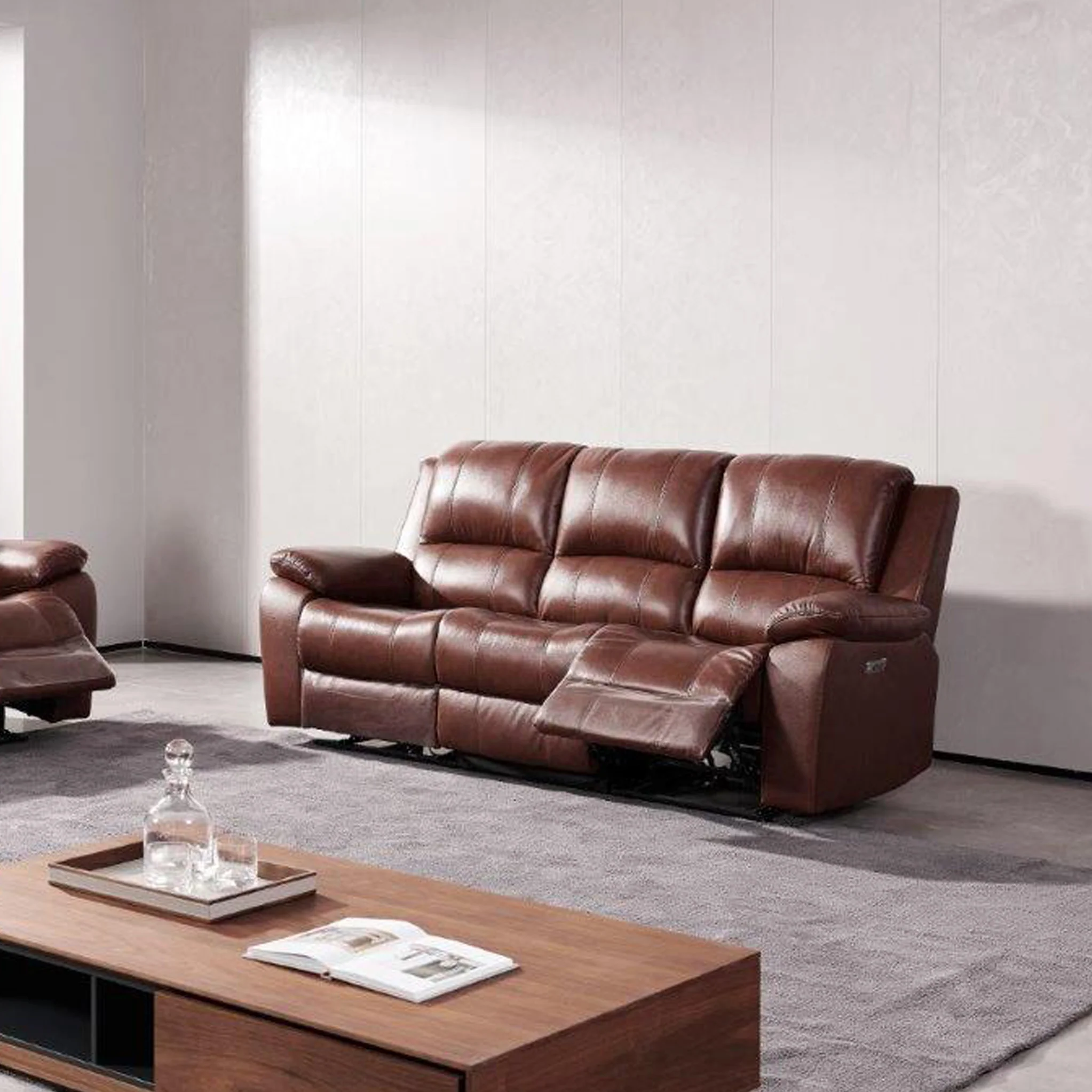 Selma Leather Power Recliner 3 Seater Sofa - Image 17