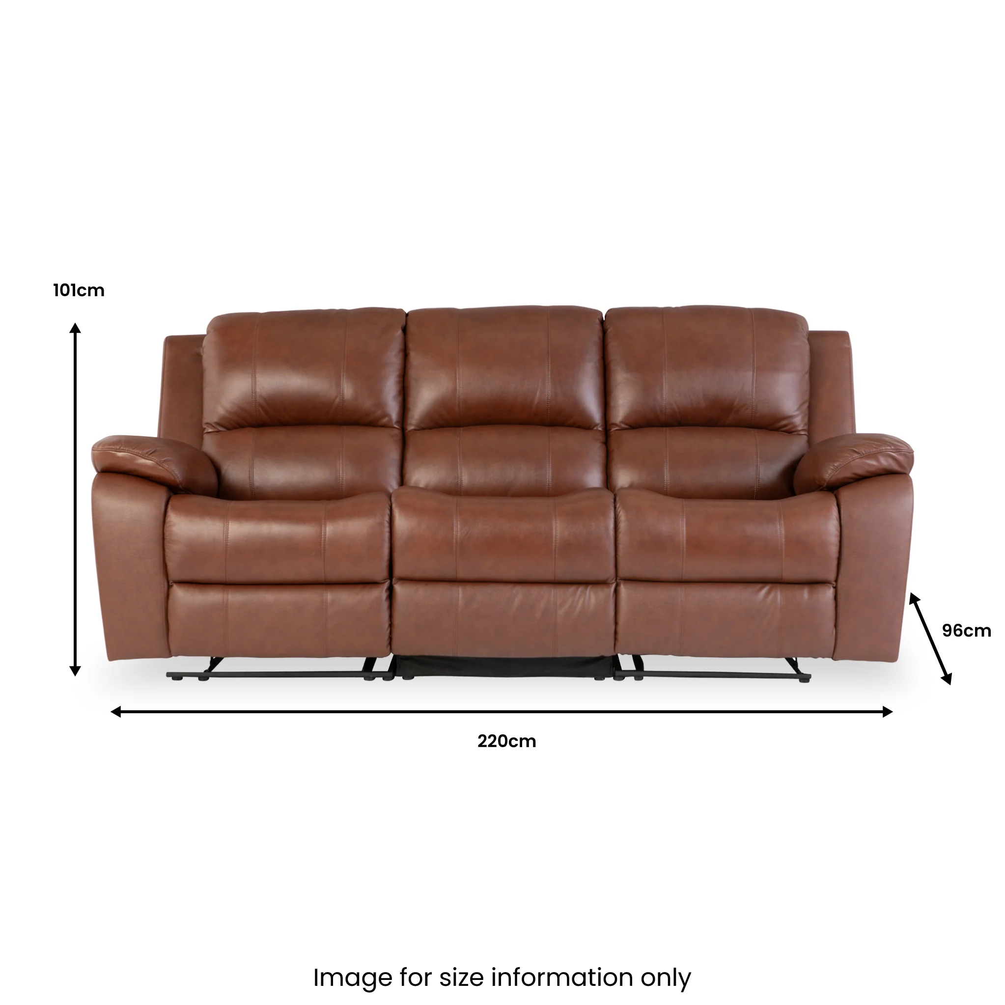 Selma Leather Power Recliner 3 Seater Sofa - Image 19