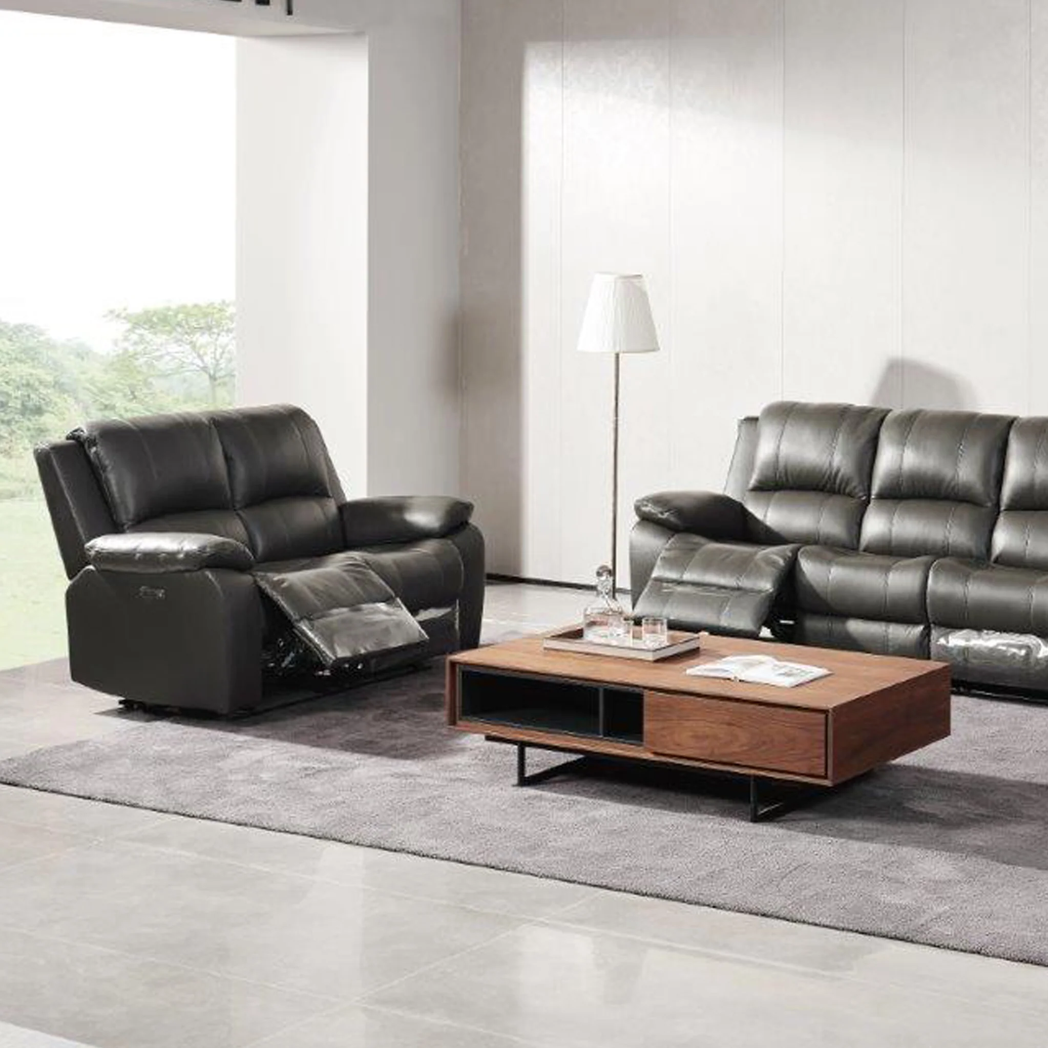 Selma Leather Power Recliner 3 Seater Sofa - Image 4