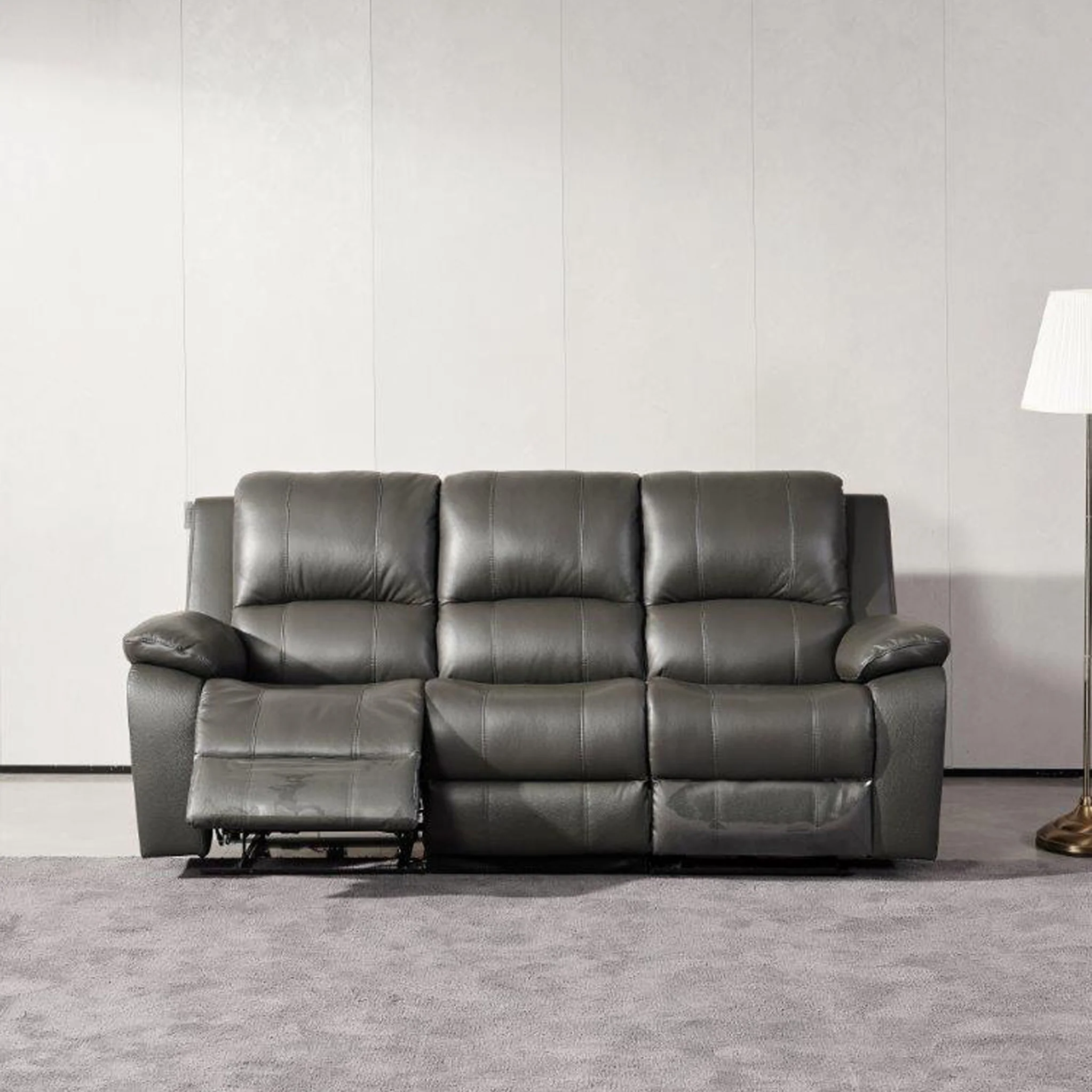 Selma Leather Power Recliner 3 Seater Sofa - Image 5