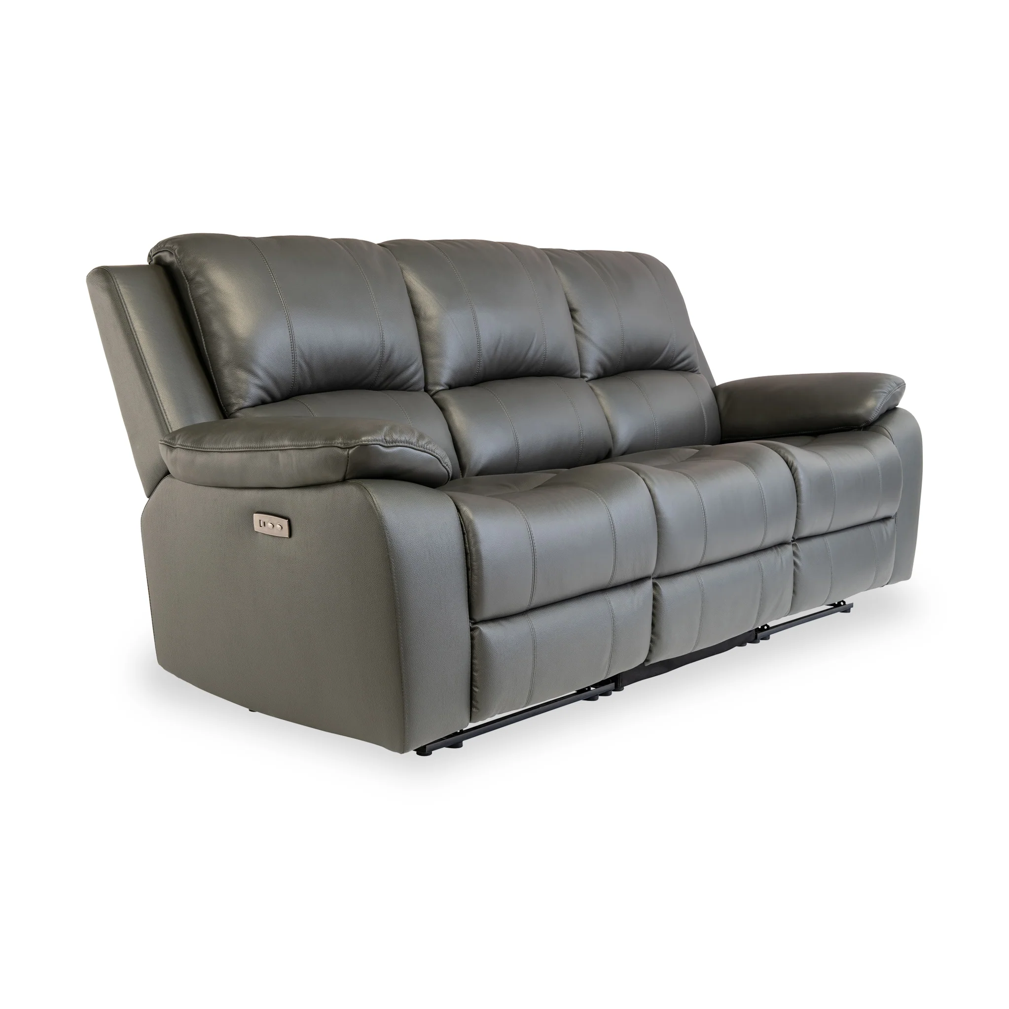 Selma Leather Power Recliner 3 Seater Sofa - Image 6