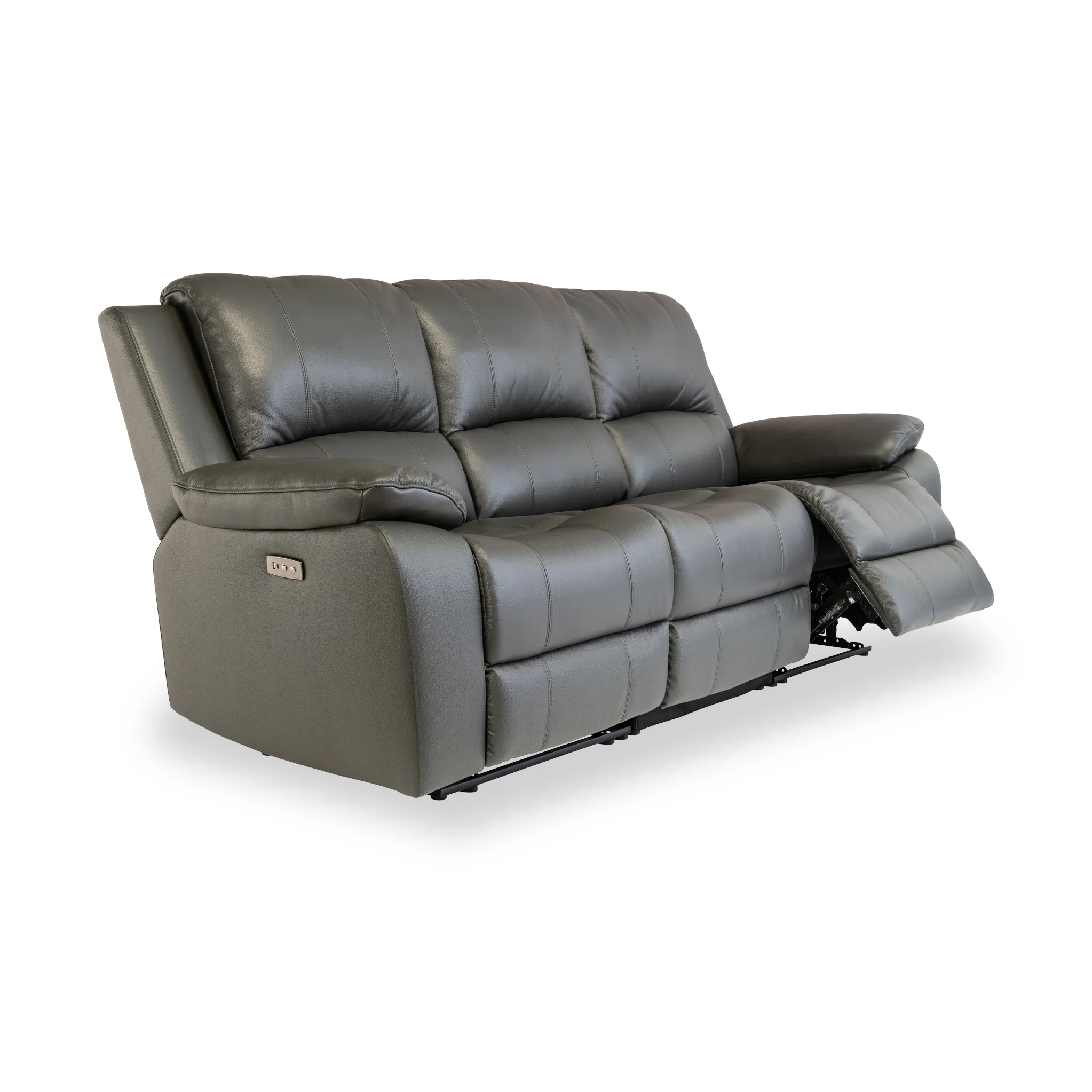Selma Leather Power Recliner 3 Seater Sofa - Image 7