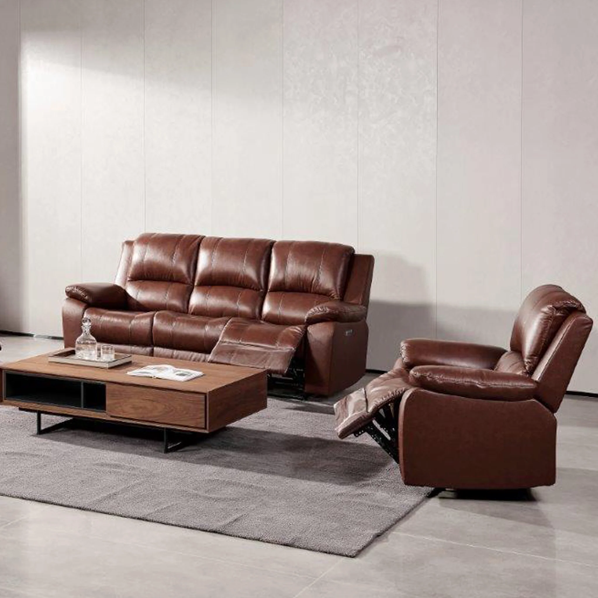 Selma Leather Power Recliner Armchair - Image 3