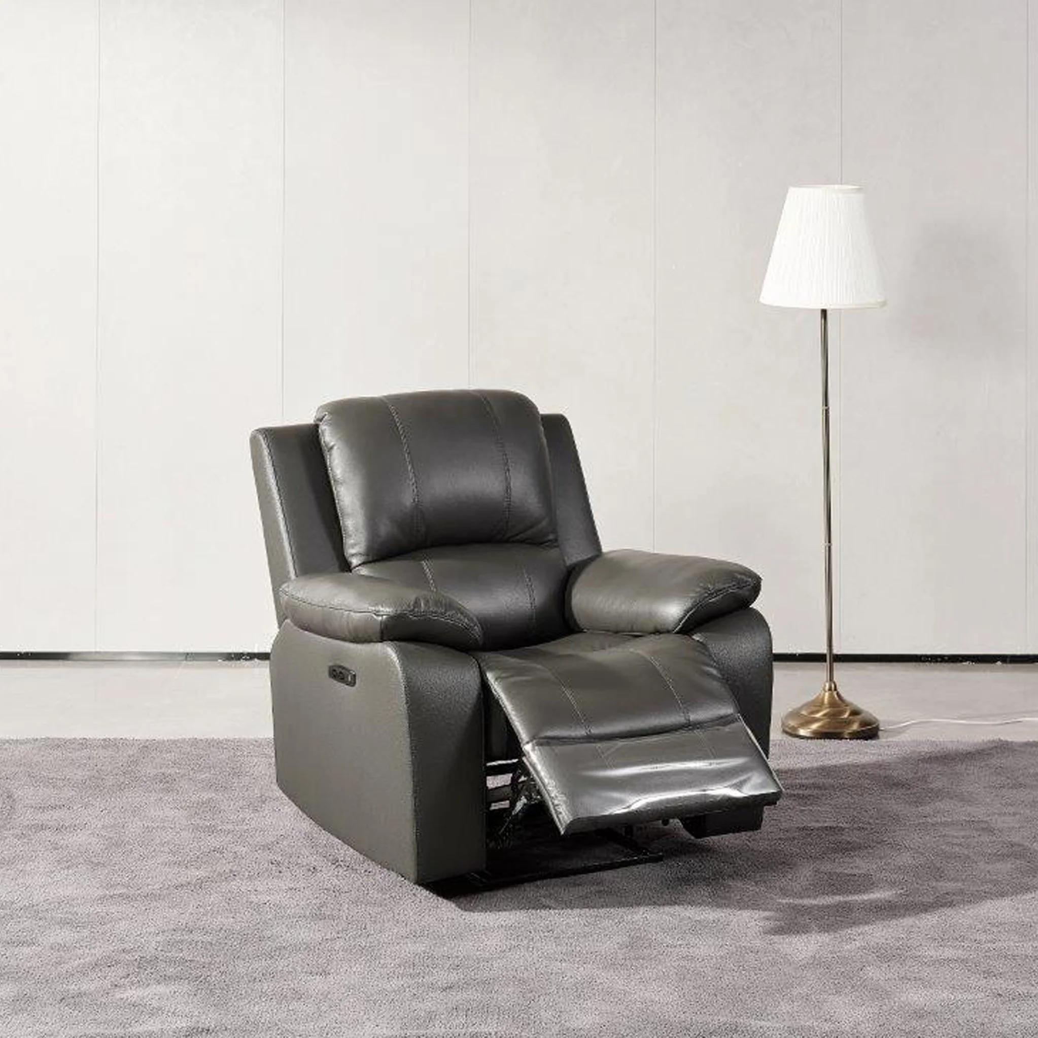 Selma Leather Power Recliner Armchair - Image 7