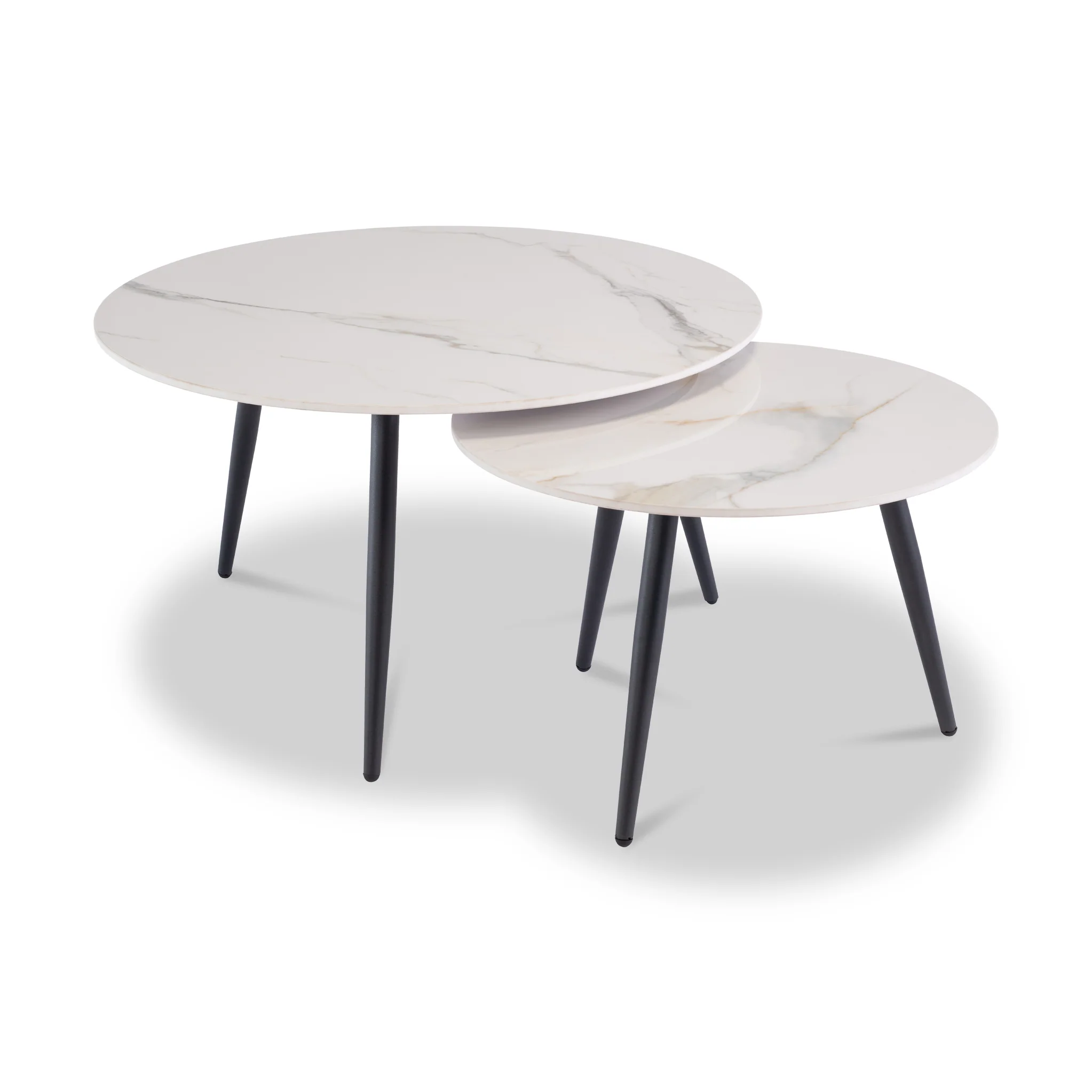 Selma Marble Effect Coffee Table Set - Image 3