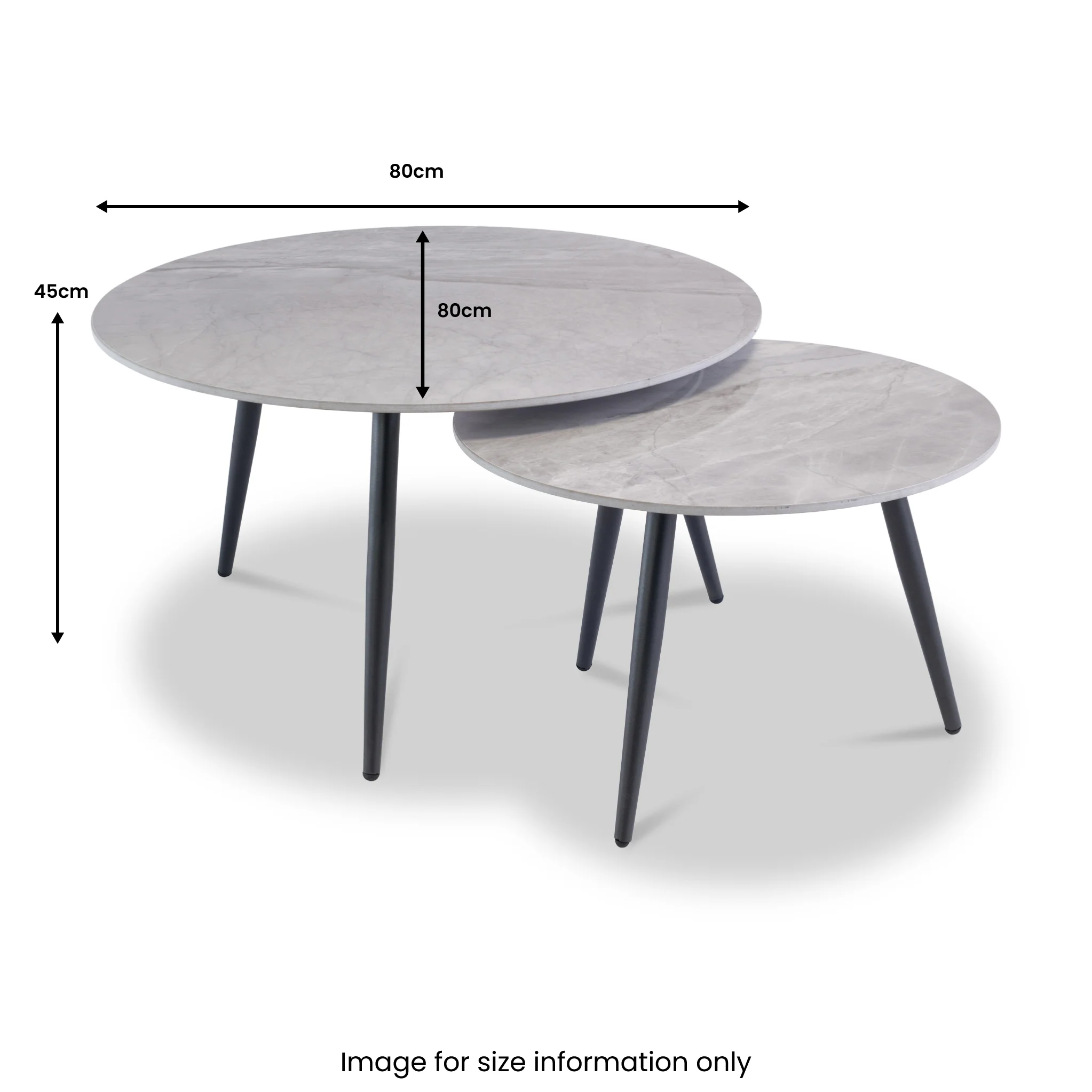 Selma Marble Effect Coffee Table Set - Image 4