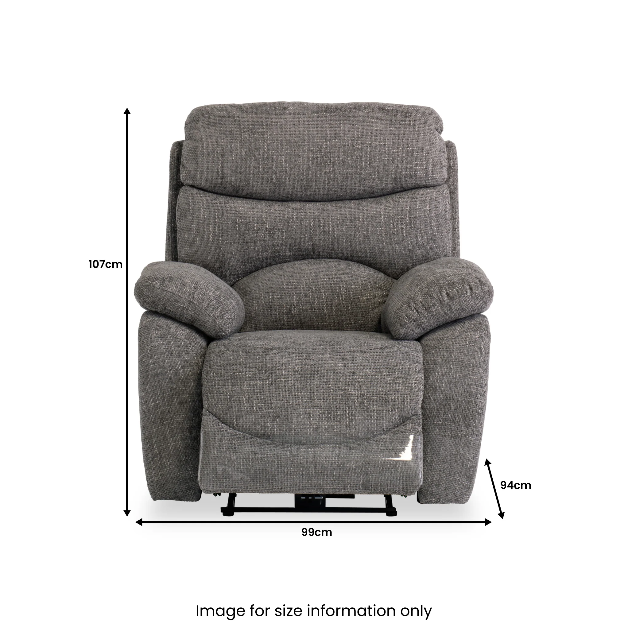 Seville Fabric Power Reclining Armchair - Image 8