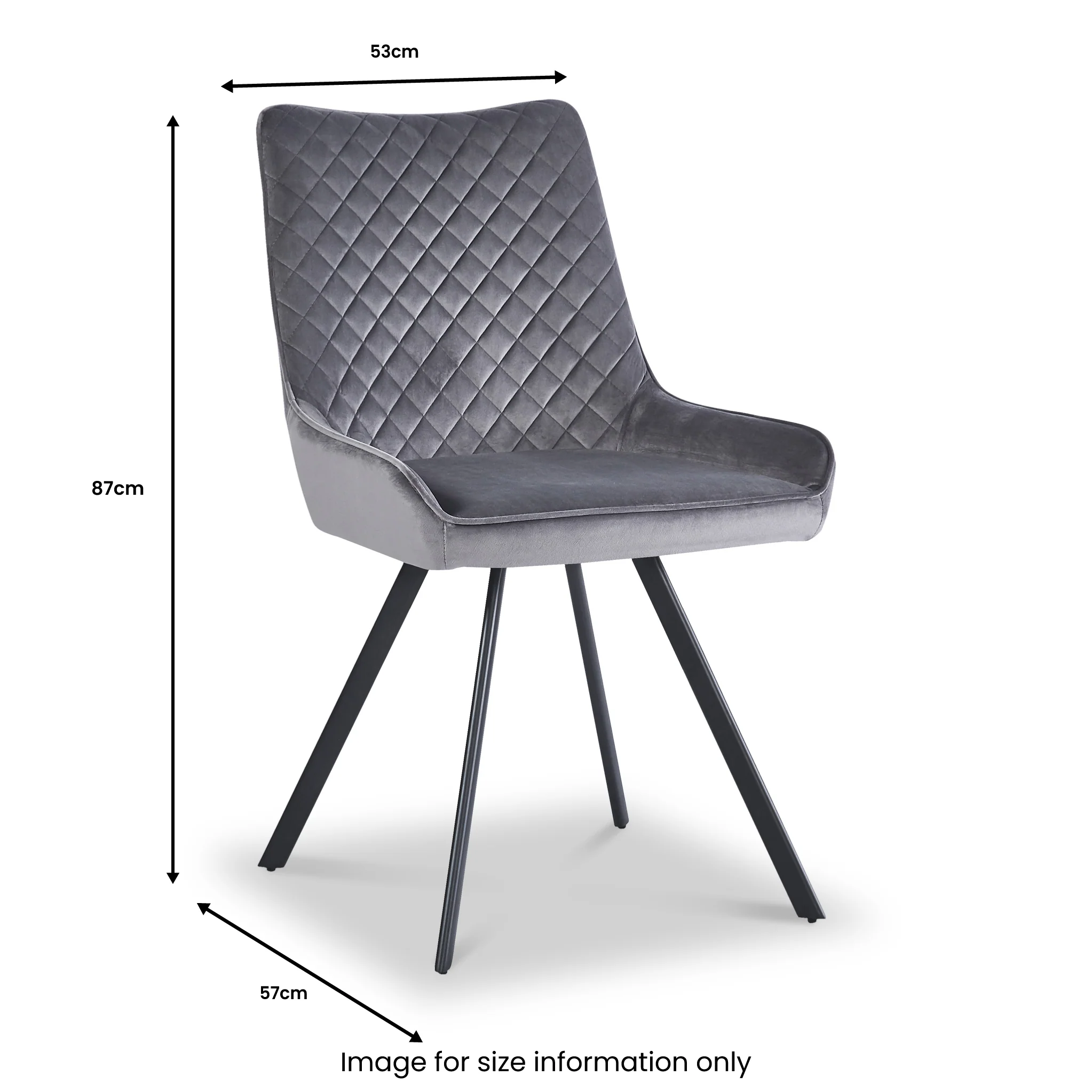 Sharynn Velvet Quilted Dining Chair - Image 16