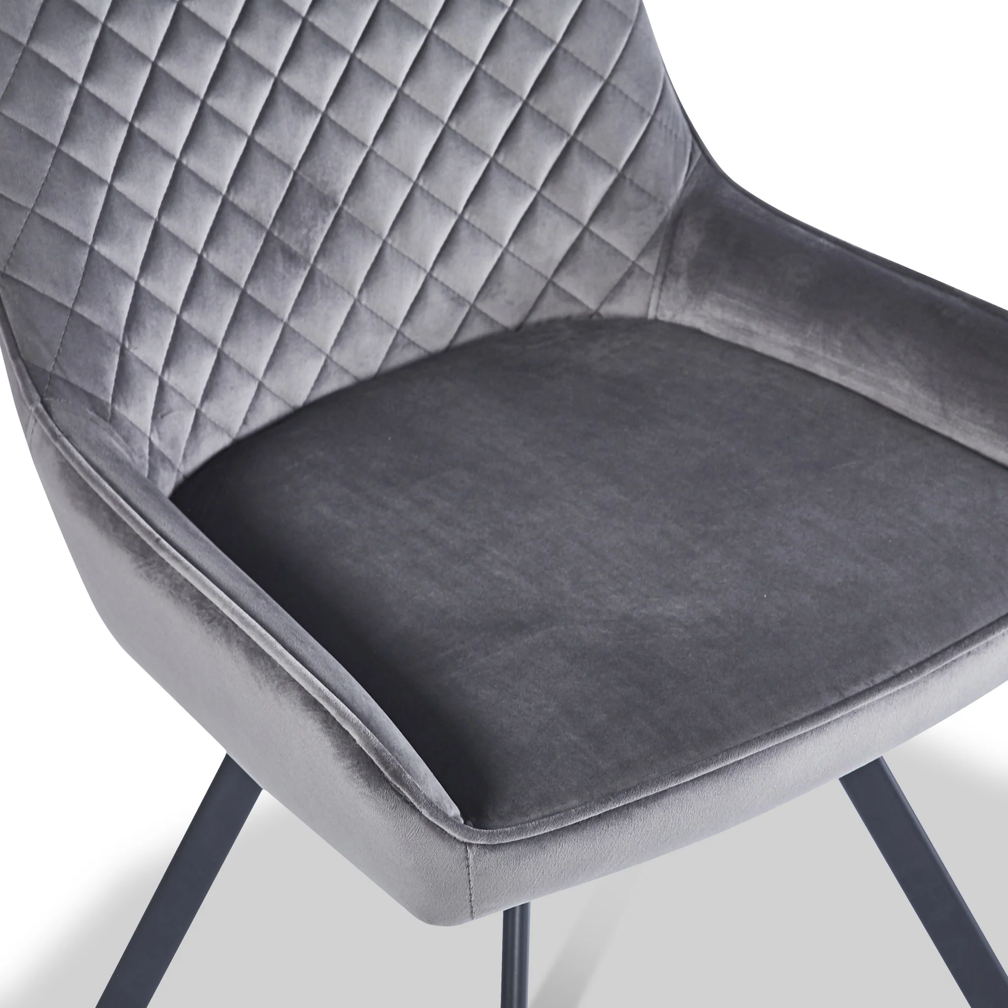 Sharynn Velvet Quilted Dining Chair - Image 4