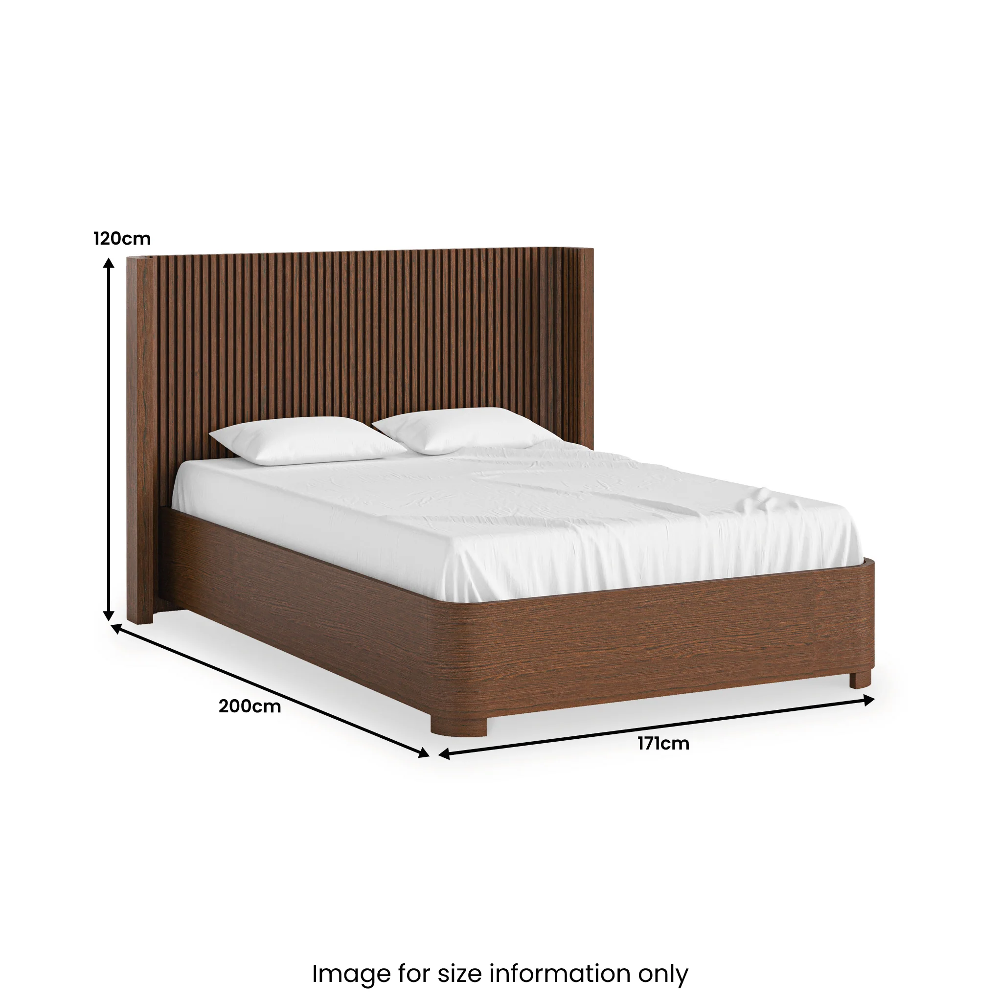 Shorwell Dark Oak Slatted Bed Frame - Image 5
