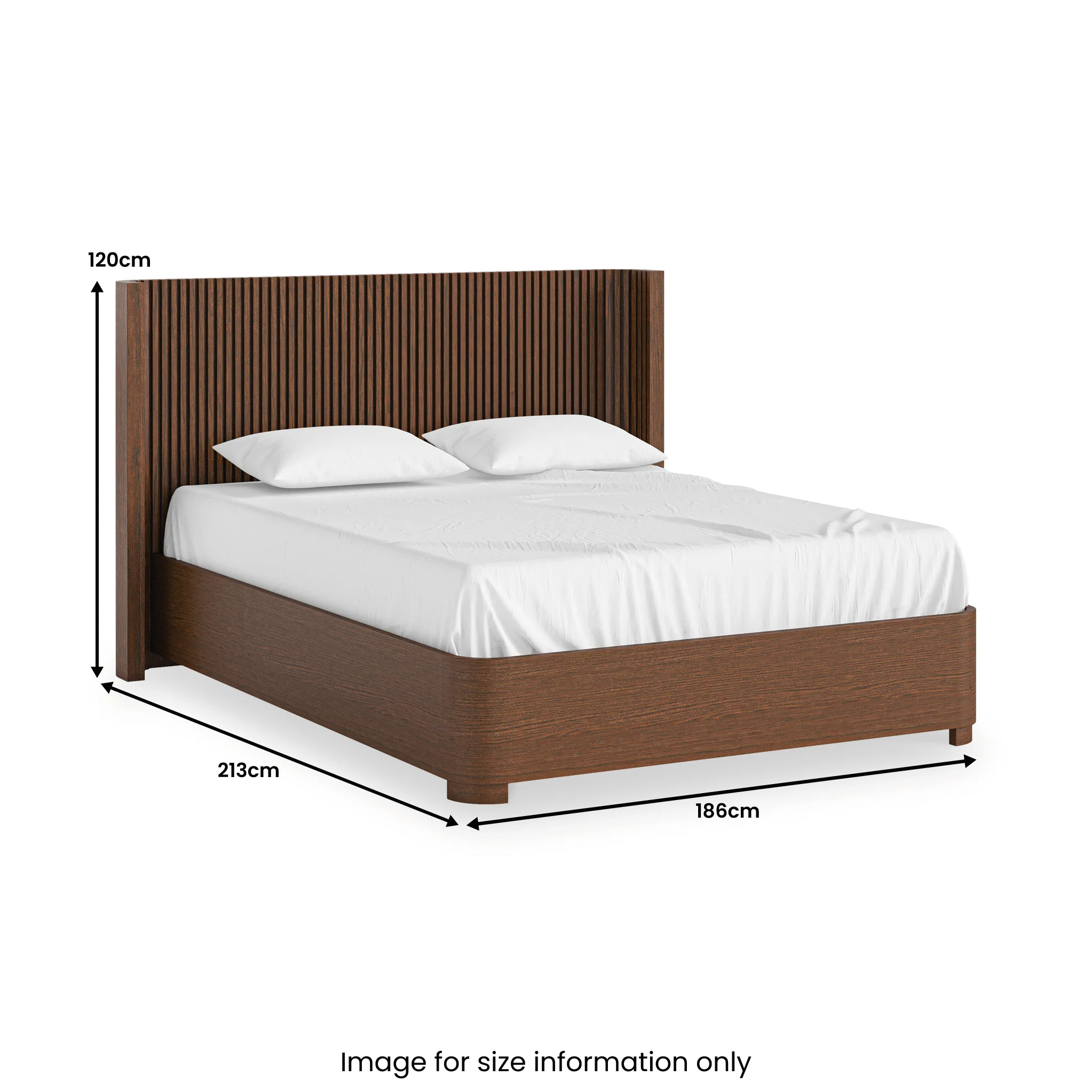 Shorwell Dark Oak Slatted Bed Frame - Image 6
