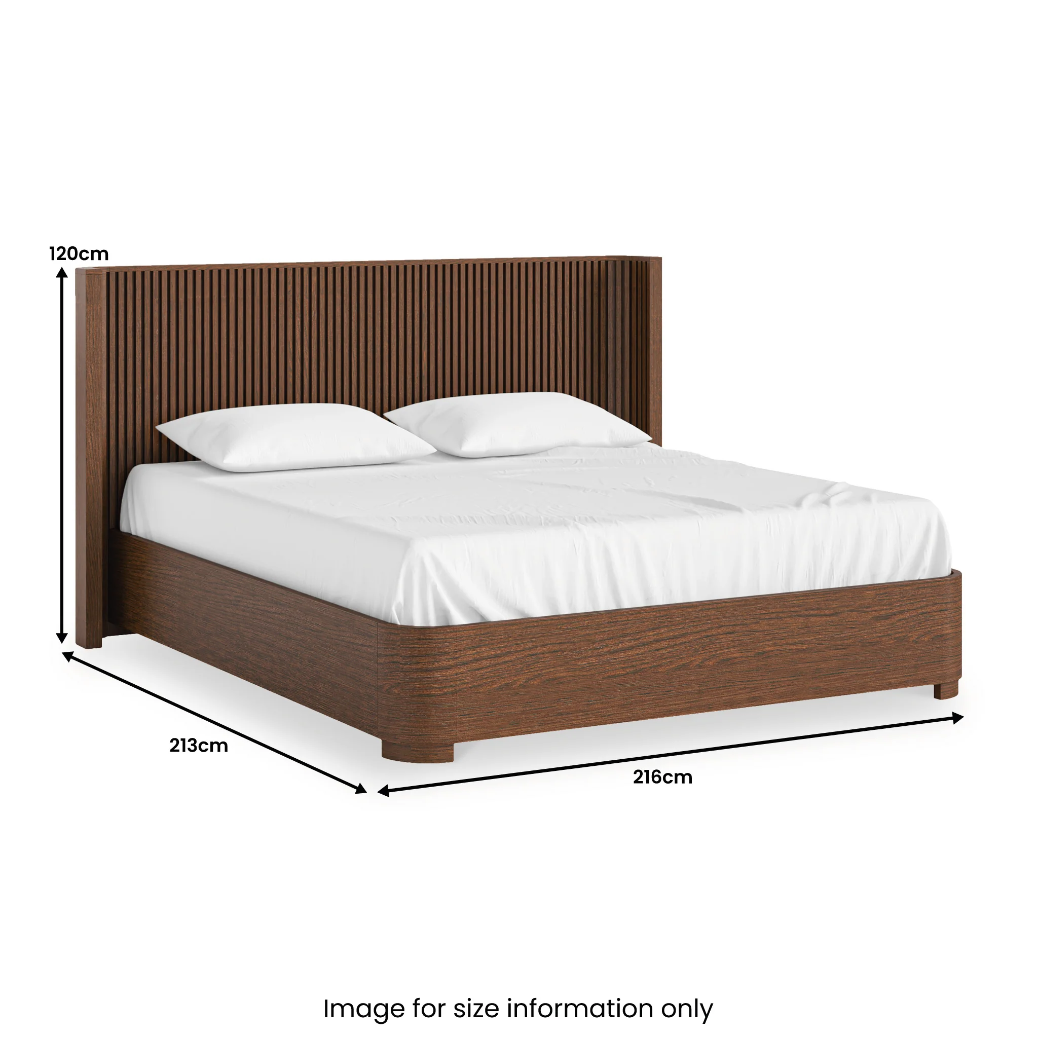 Shorwell Dark Oak Slatted Bed Frame - Image 7