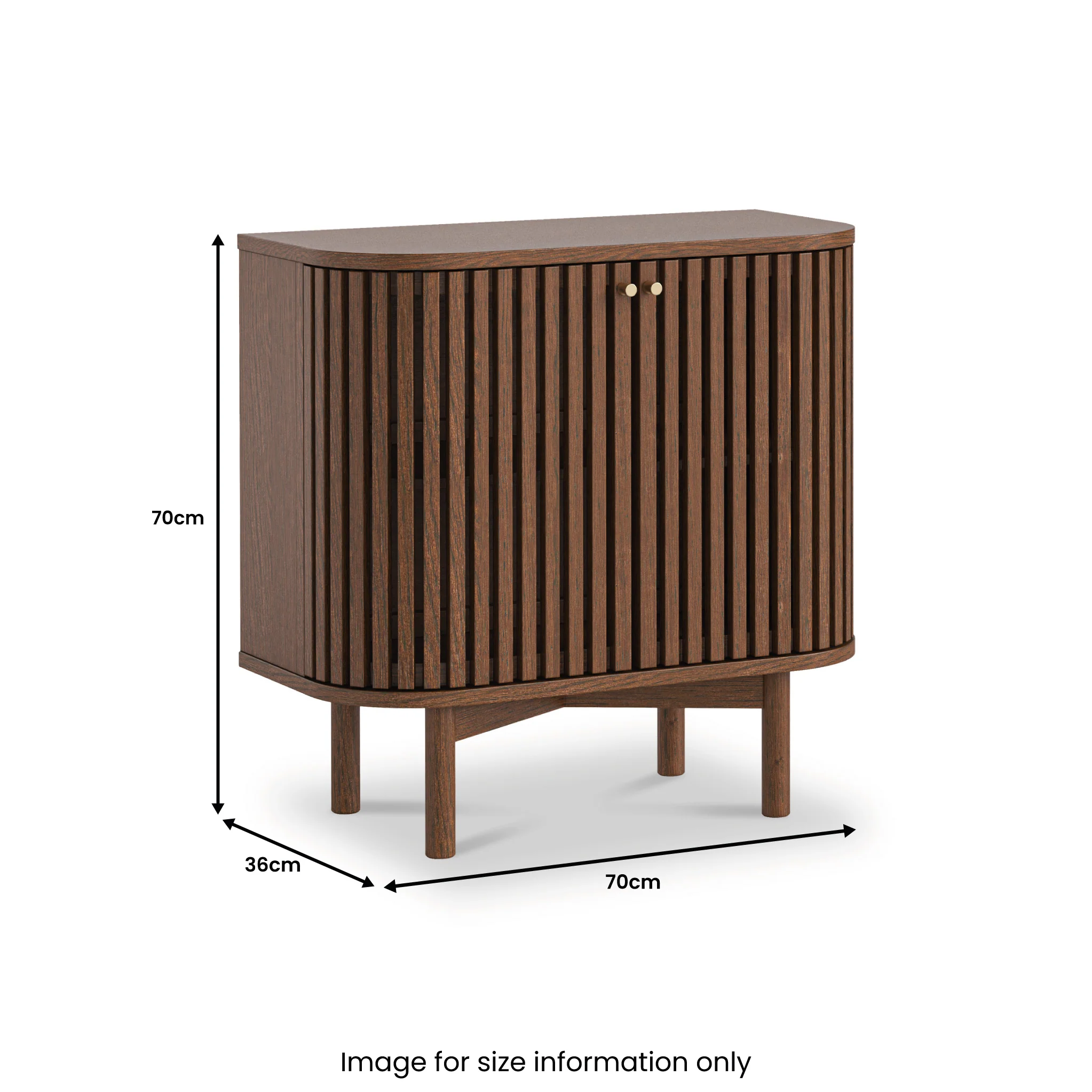 Shorwell Dark Oak Slatted Cupboard - Image 3