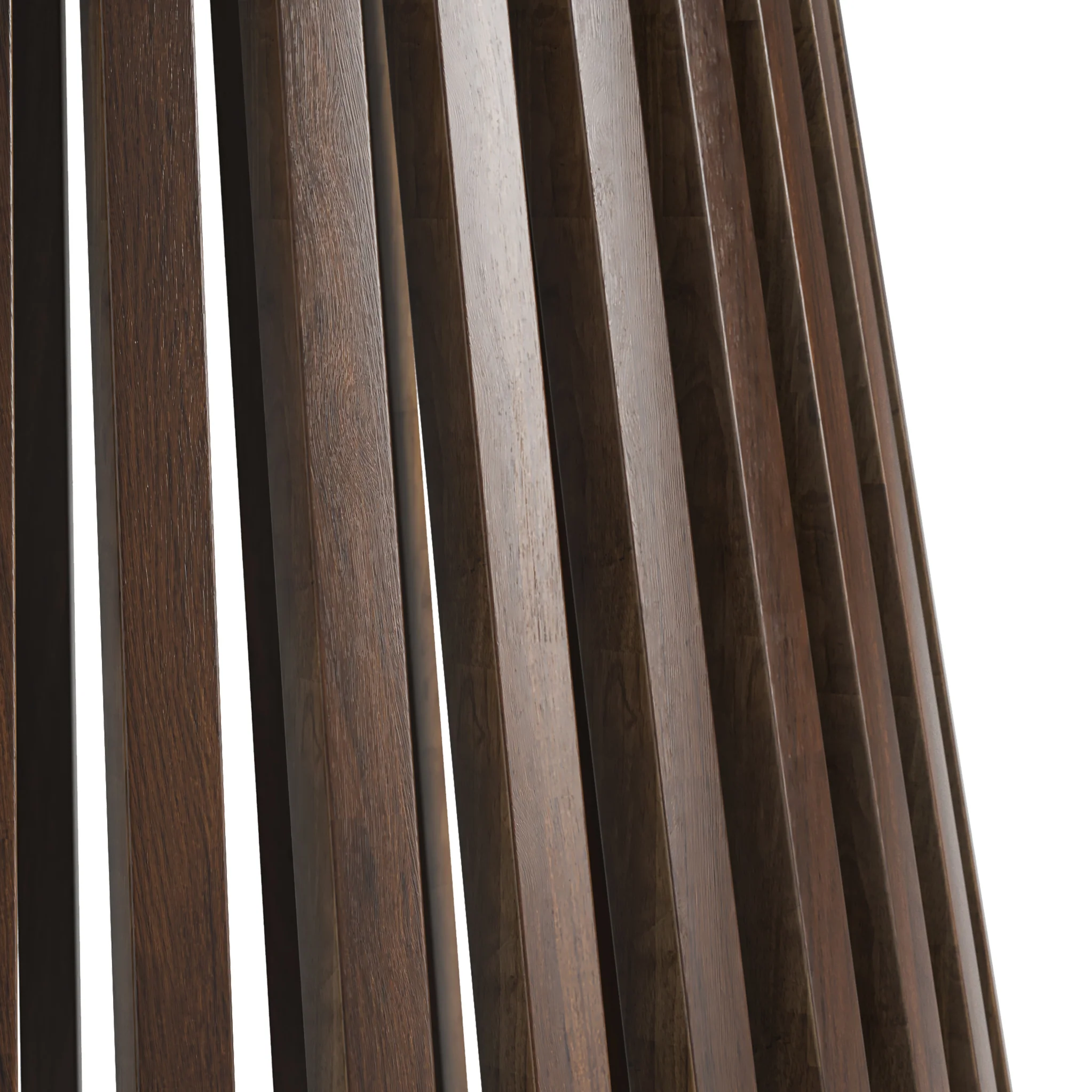 Shorwell Dark Oak Slatted Round Dining Table - Image 5