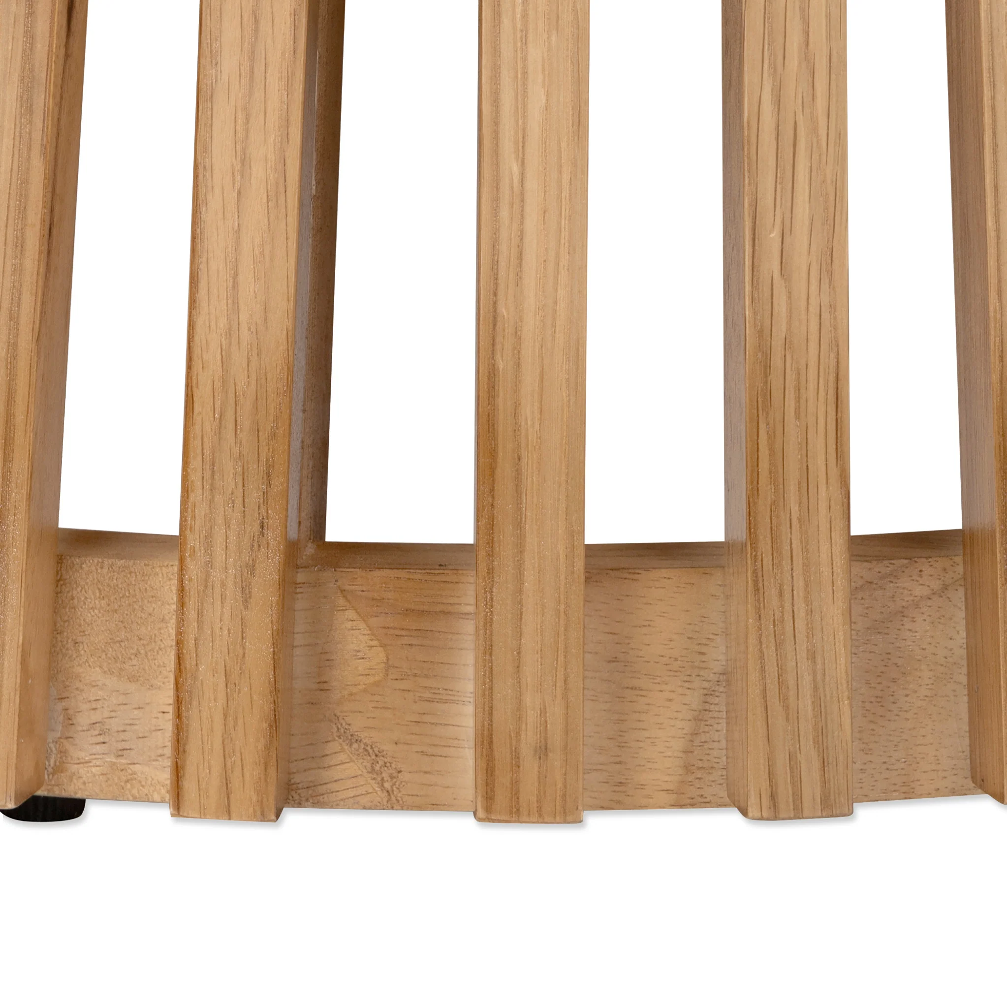 Shorwell Oak 120cm Slatted Round Dining Table - Image 4