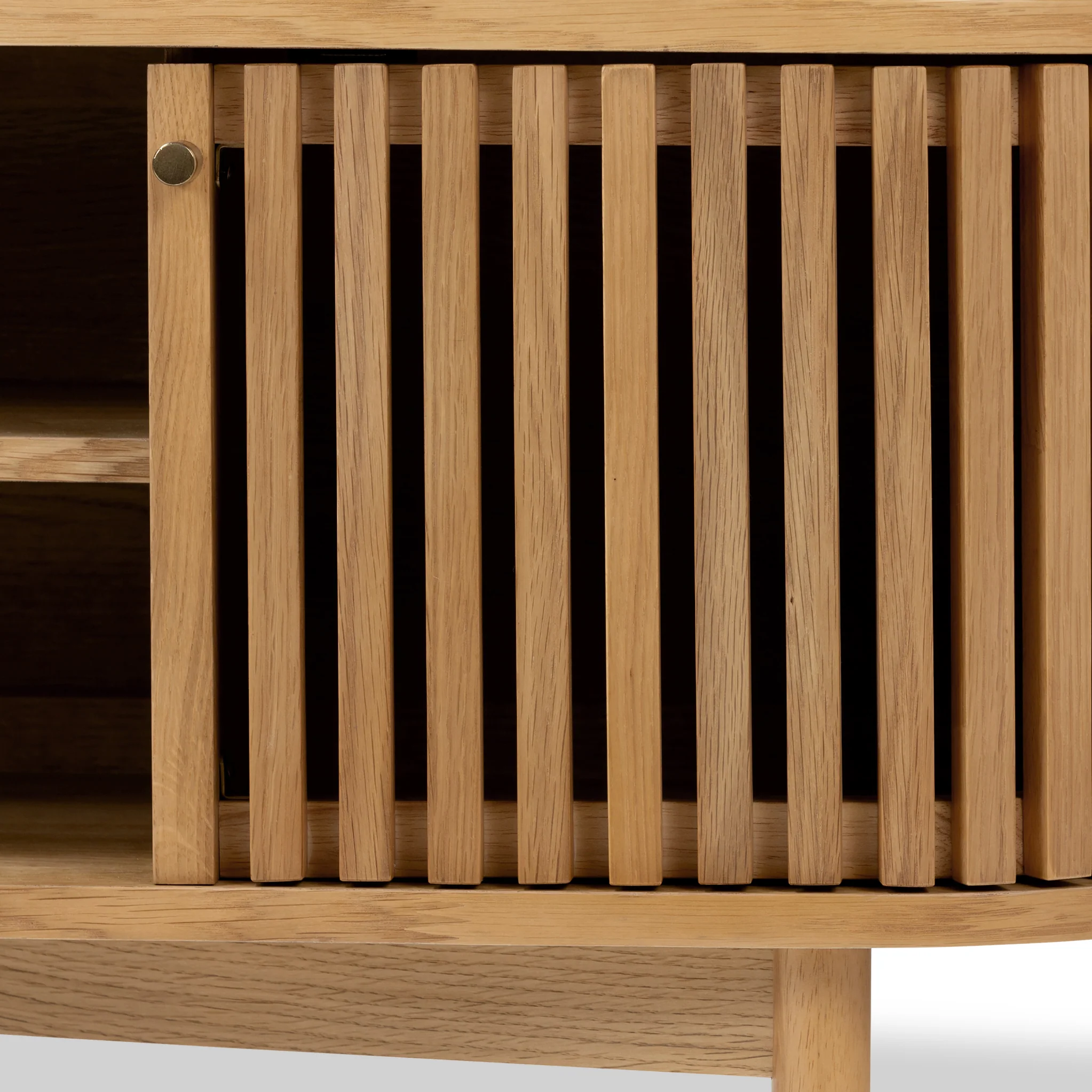 Shorwell Oak 130cm Slatted TV Unit - Image 11