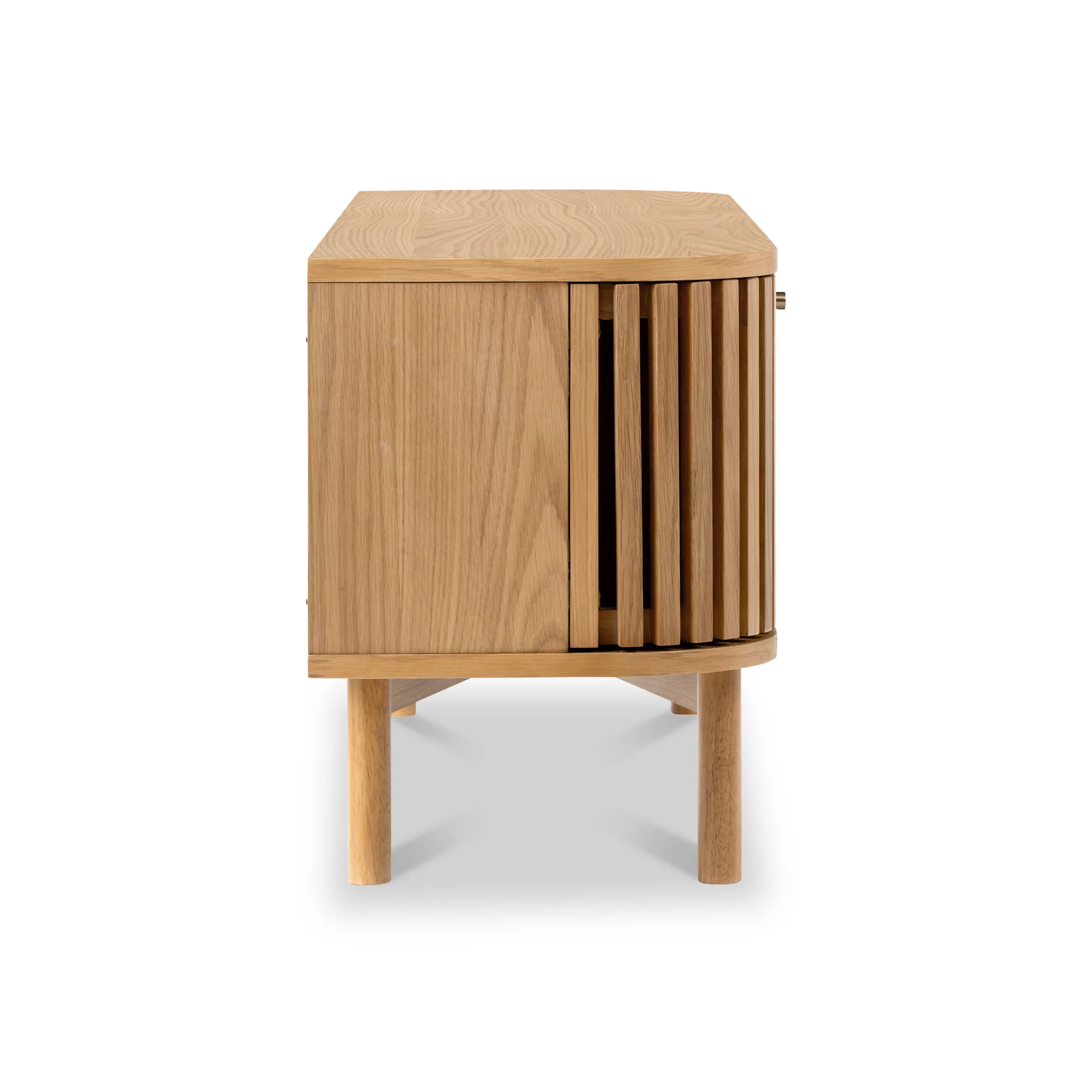 Shorwell Oak 130cm Slatted TV Unit - Image 5