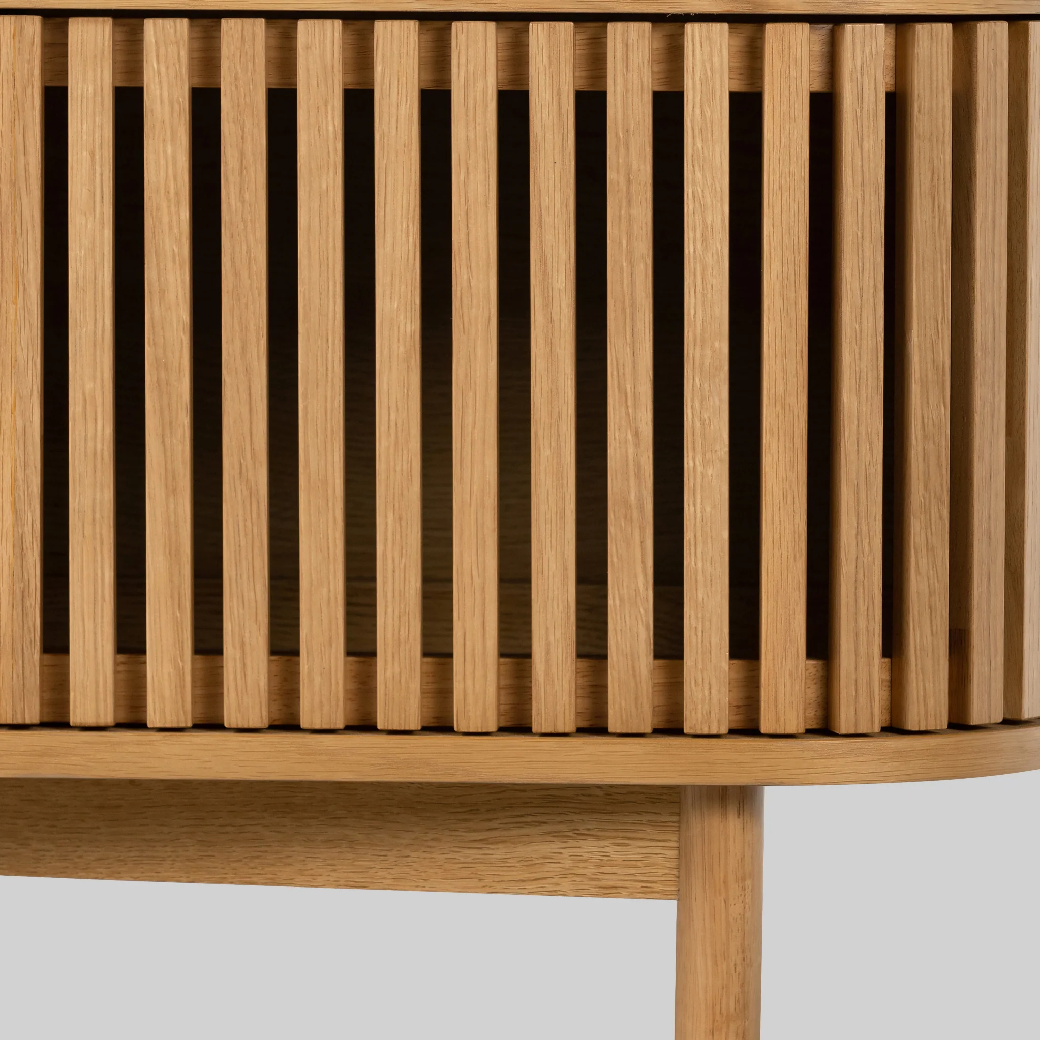 Shorwell Oak 180cm Slatted TV Unit - Image 12