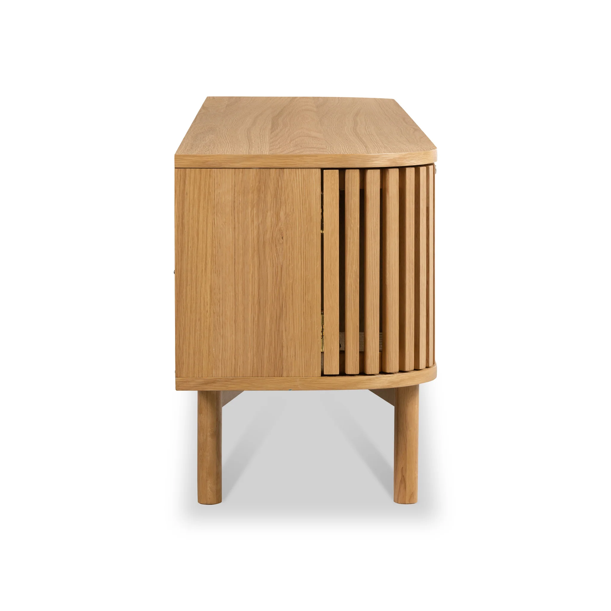 Shorwell Oak 180cm Slatted TV Unit - Image 5