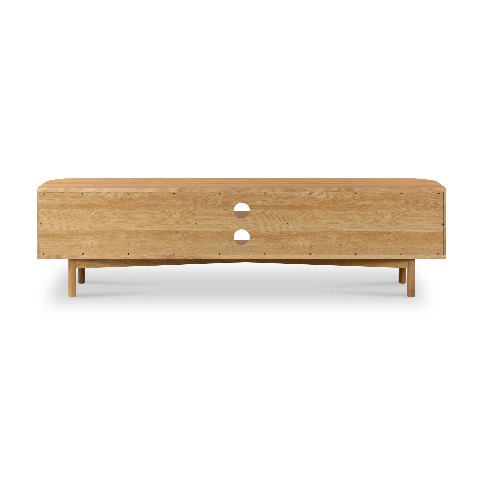 Shorwell Oak 180cm Slatted TV Unit - Image 6