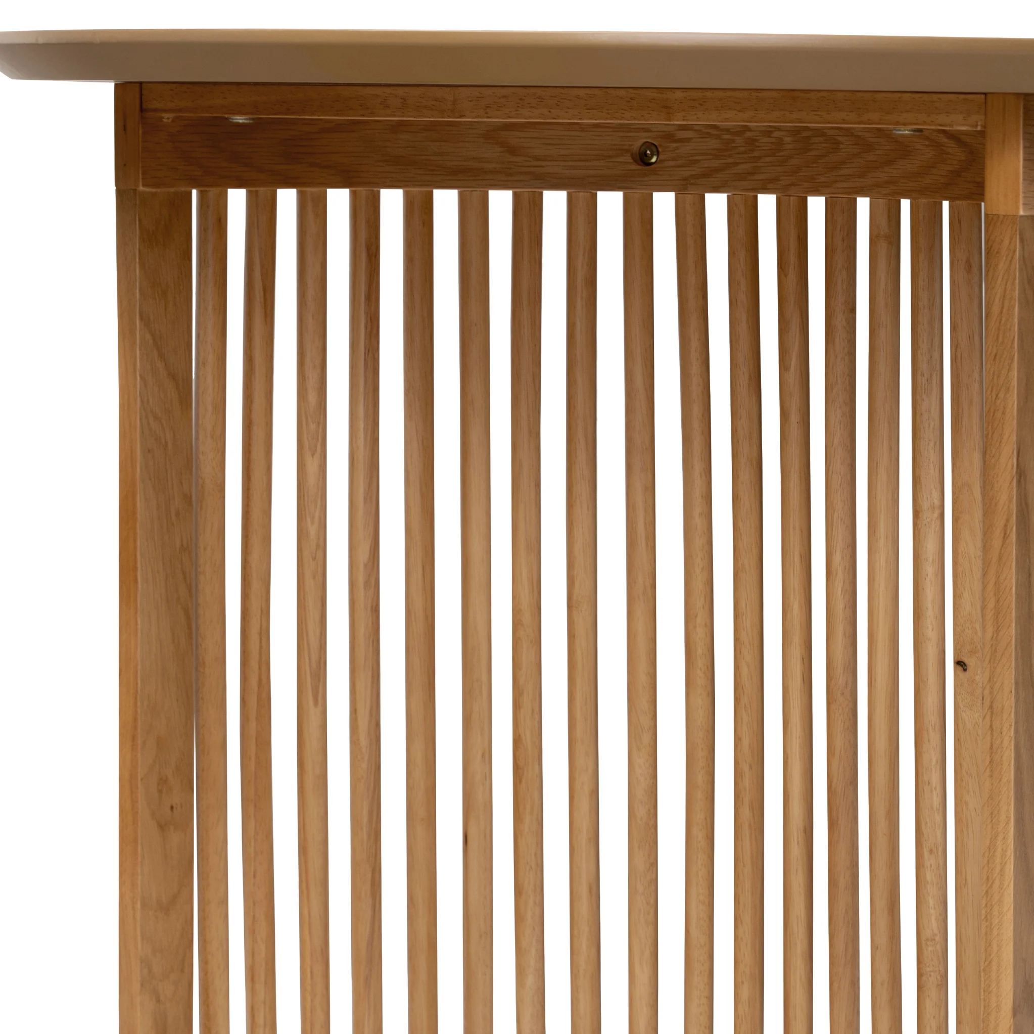 Shorwell Oak 200cm Slatted Oval Dining Table - Image 9