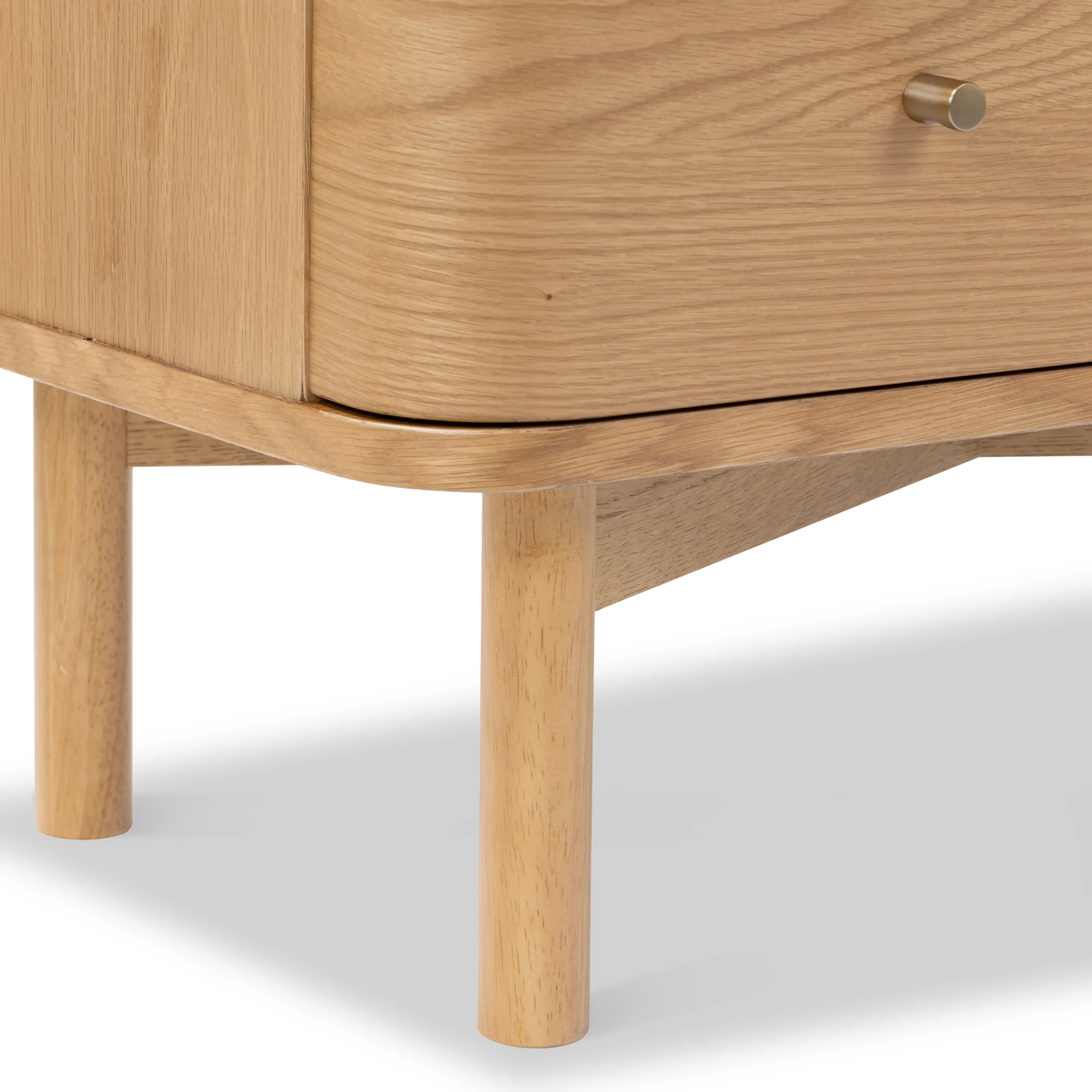 Shorwell Oak Slatted 2 Drawer 2 Door Cabinet - Image 13
