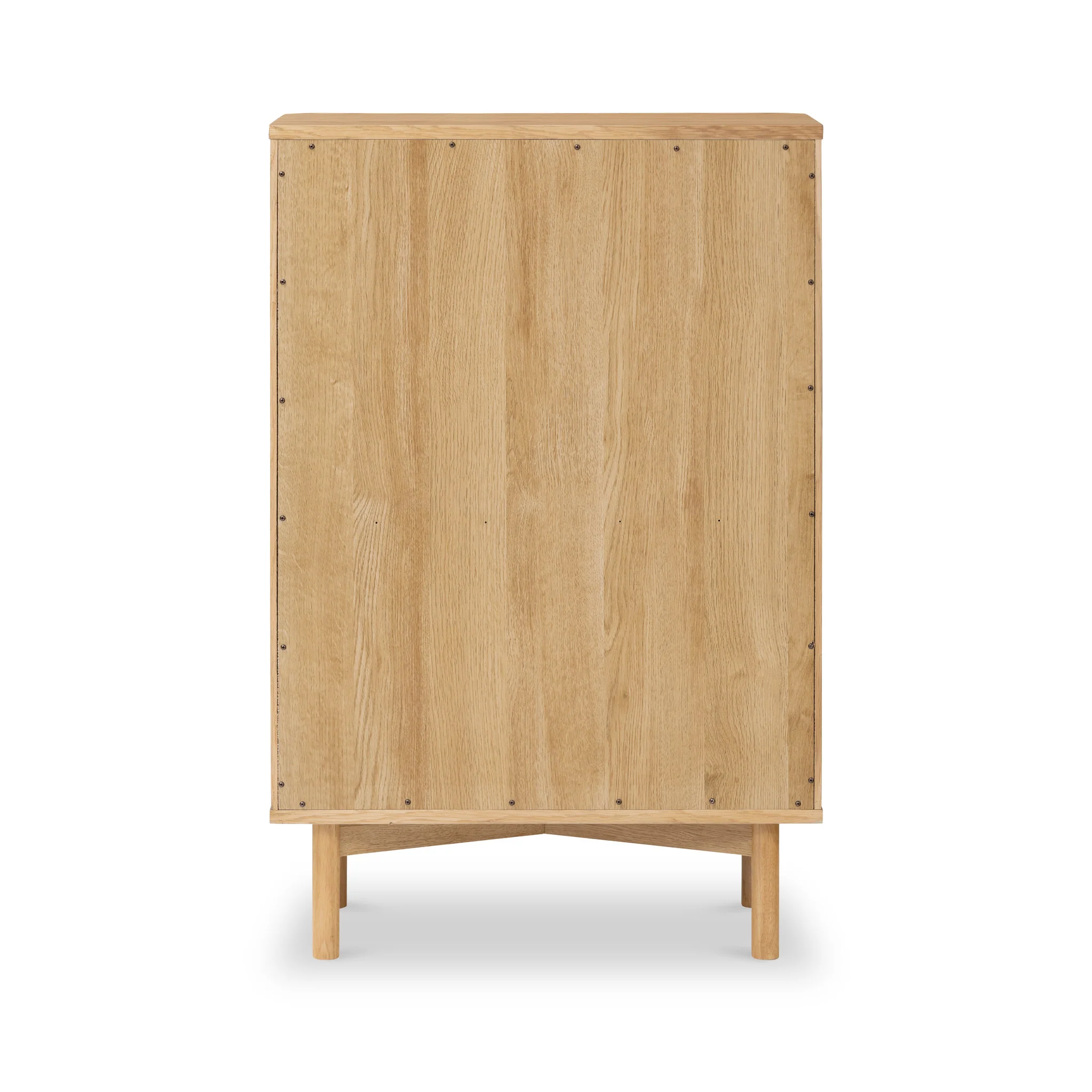 Shorwell Oak Slatted 2 Drawer 2 Door Cabinet - Image 6