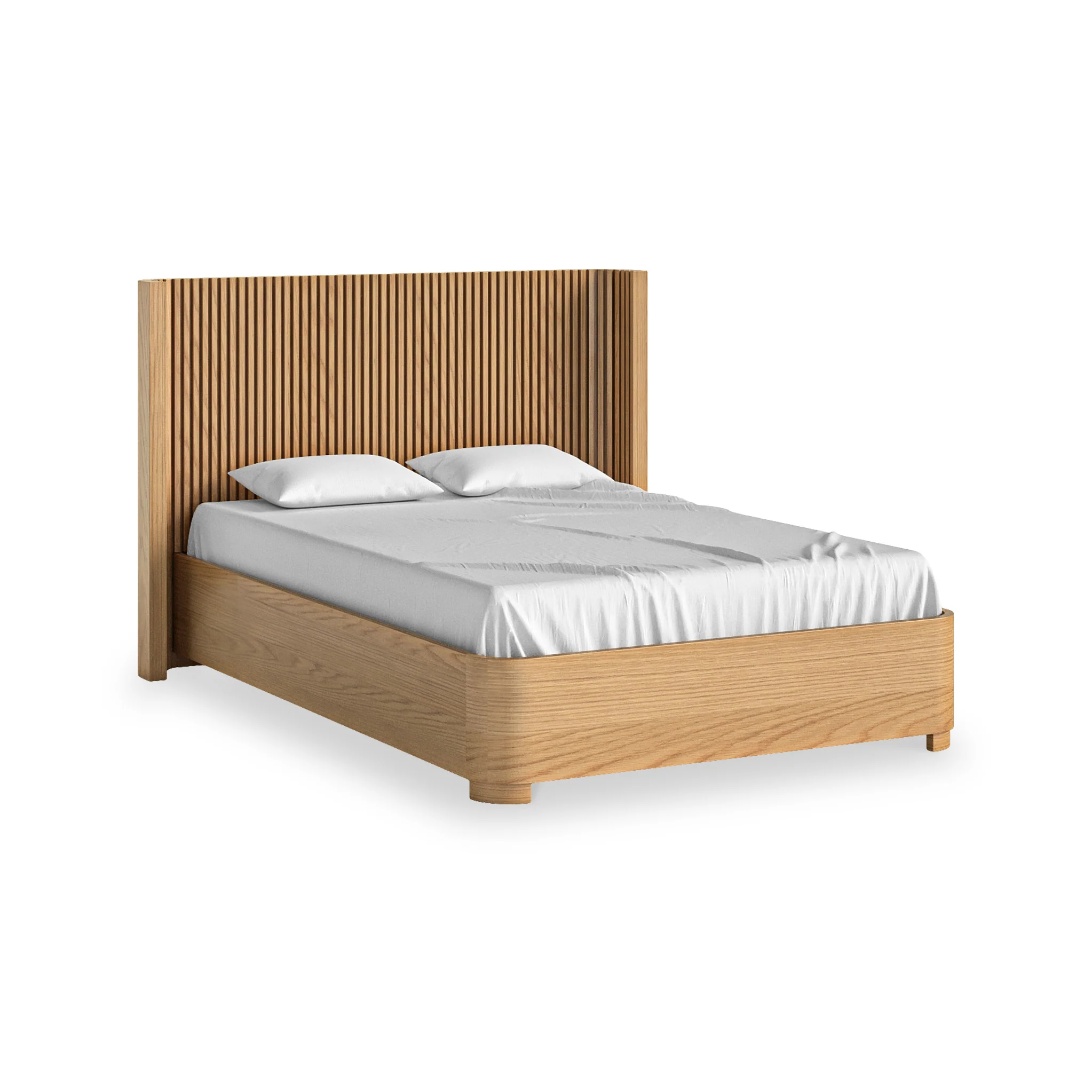 Shorwell Oak Slatted Bed Frame - Image 2